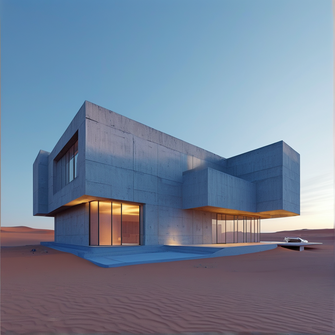 Modern Concrete Desert Villa