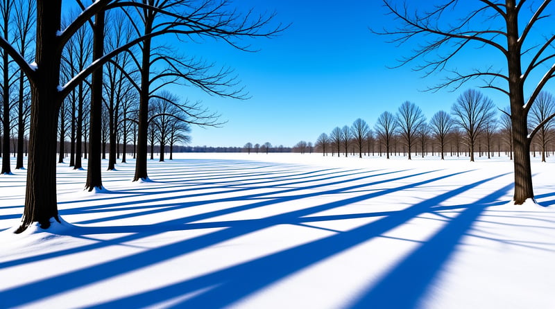 Winter Snow and Tree Shadows