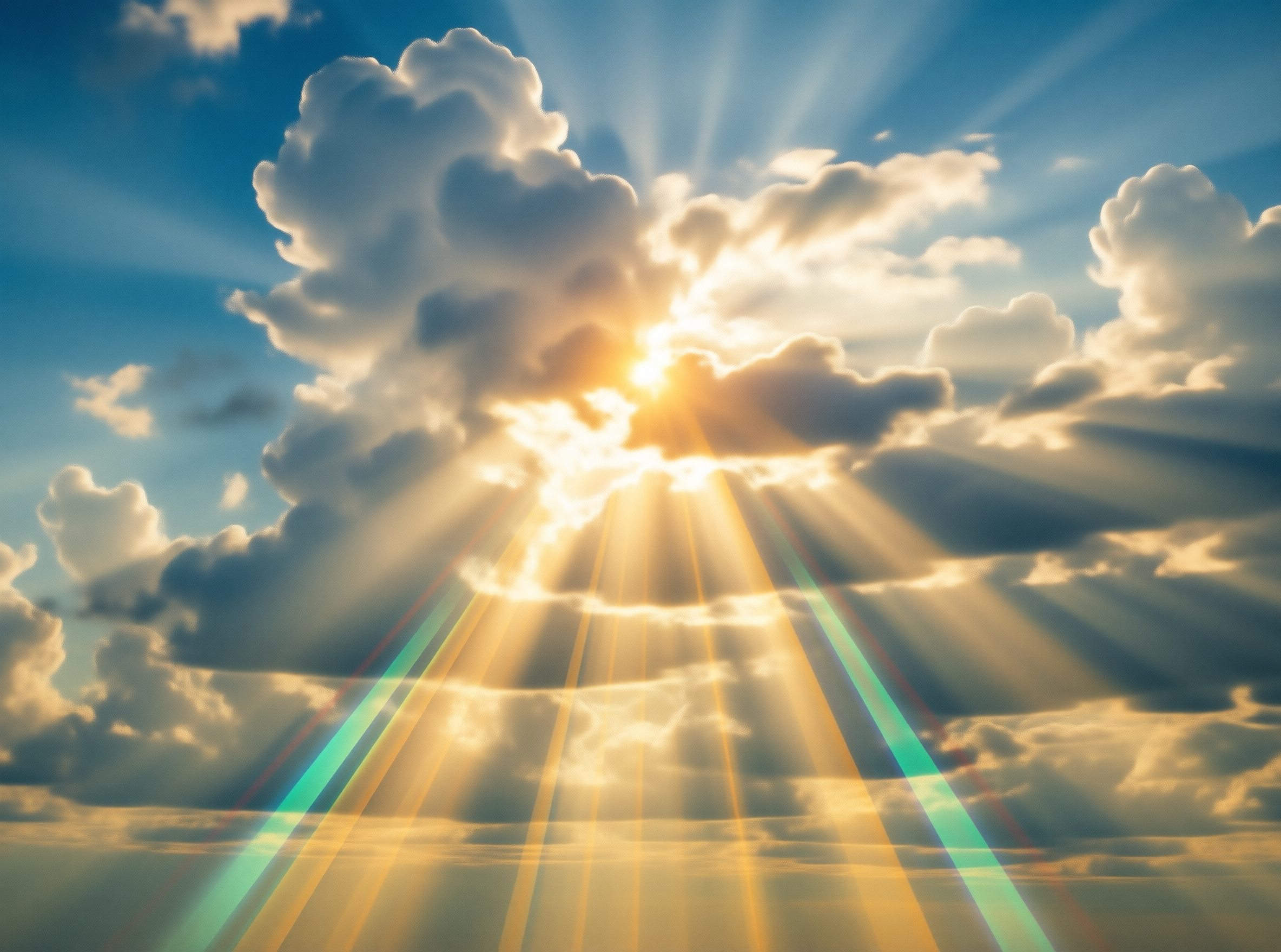Sun Rays Through Clouds