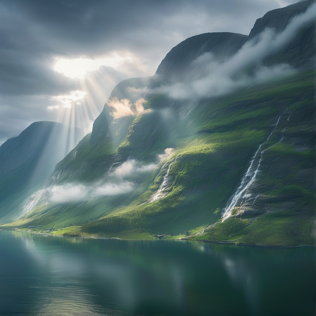 Sunlit Mountain Vista