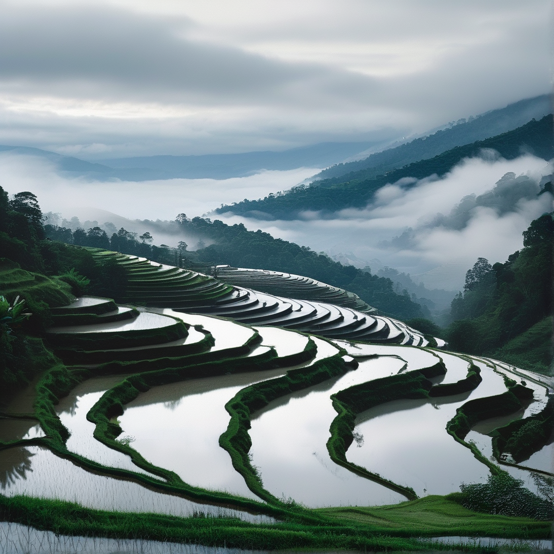 Misty Rice Terraces