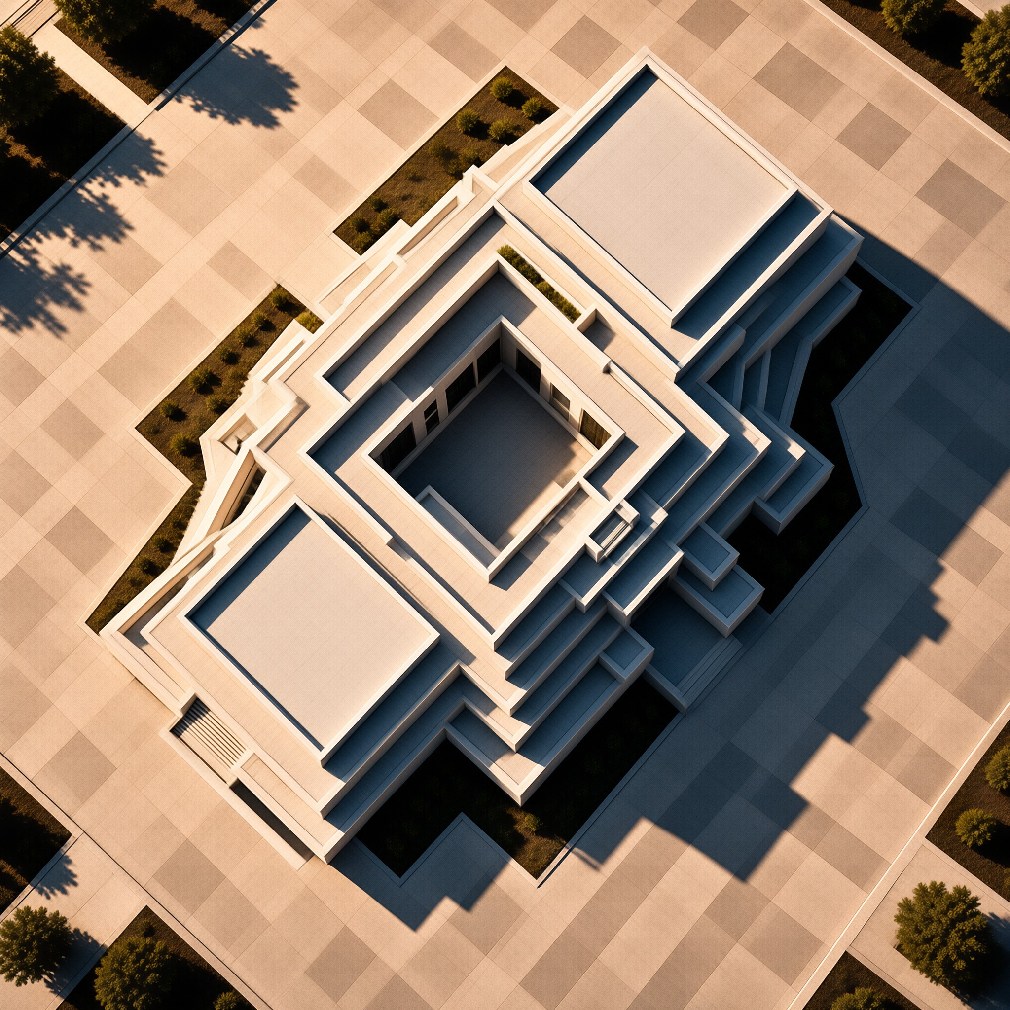 Aerial View of Modern Villa