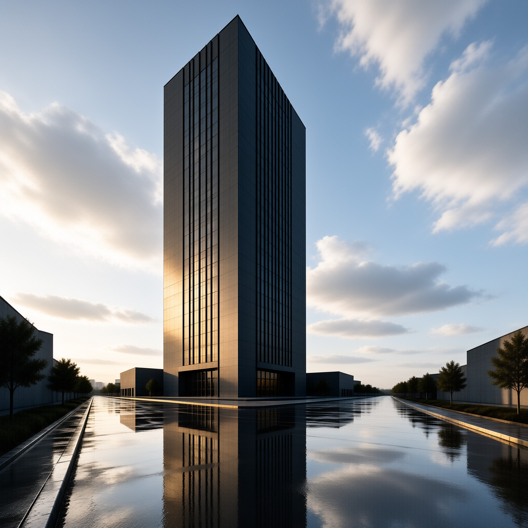 Modern Tower Reflection
