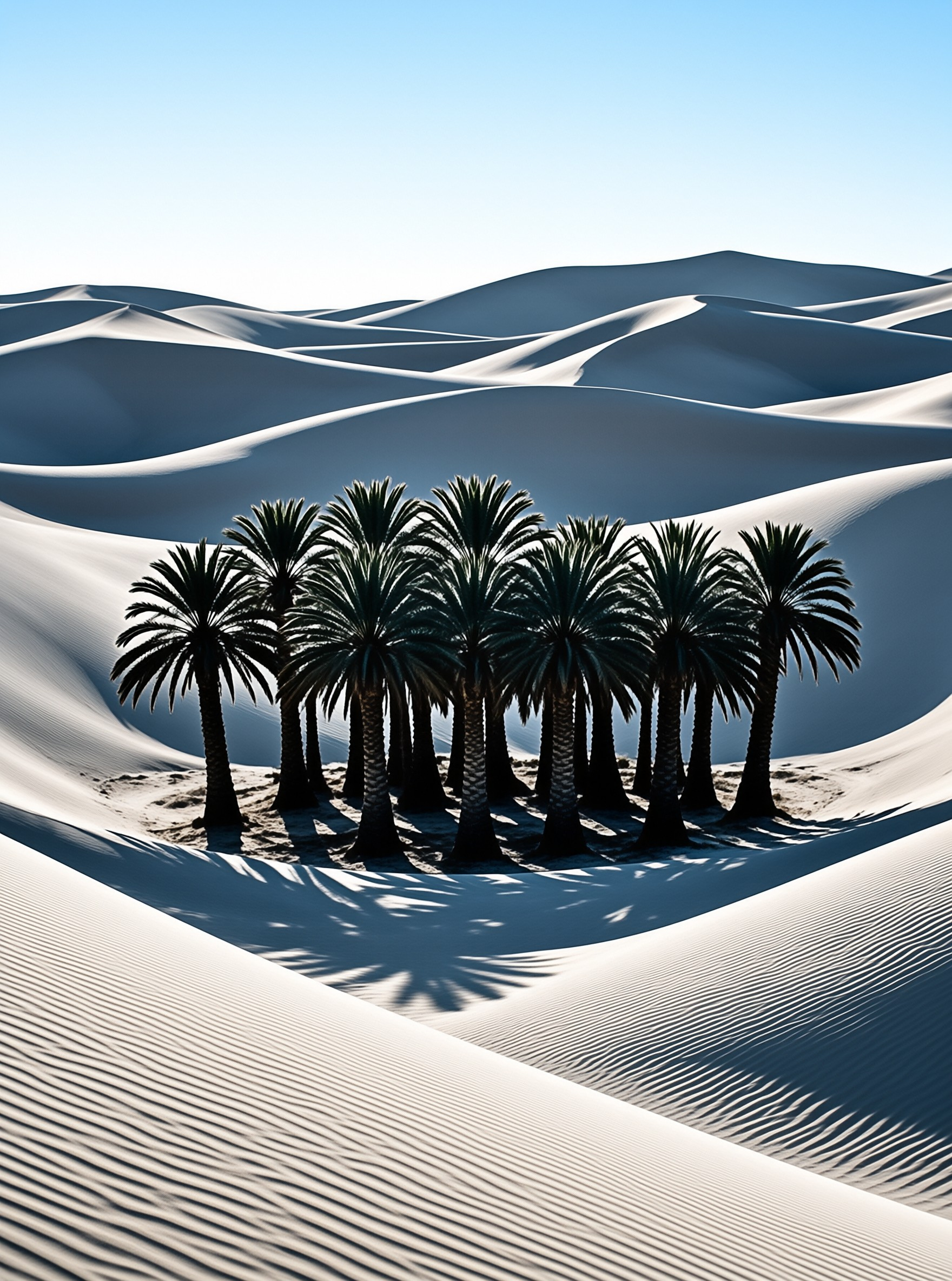 Palm Trees on White Dunes