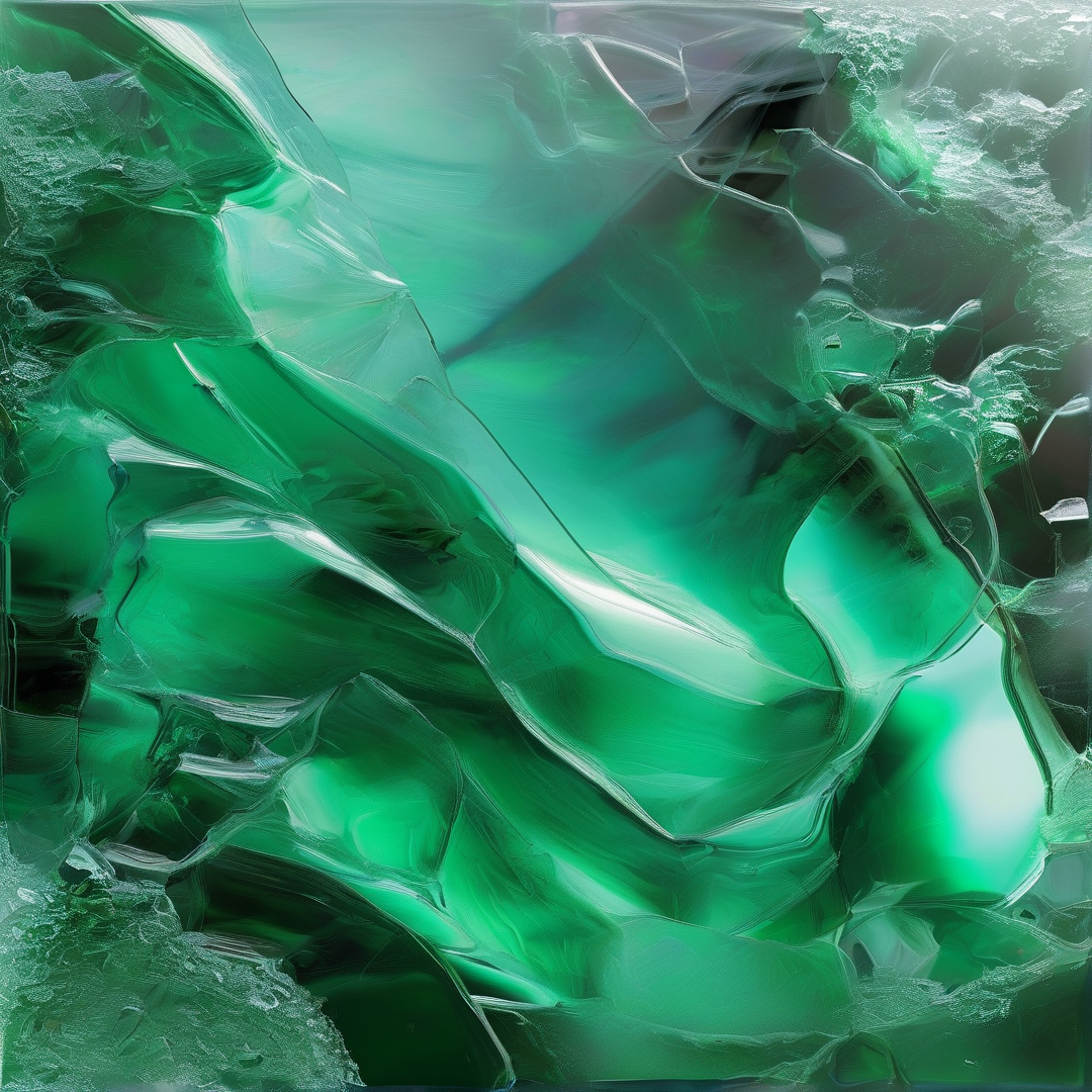 Emerald Glass Waves