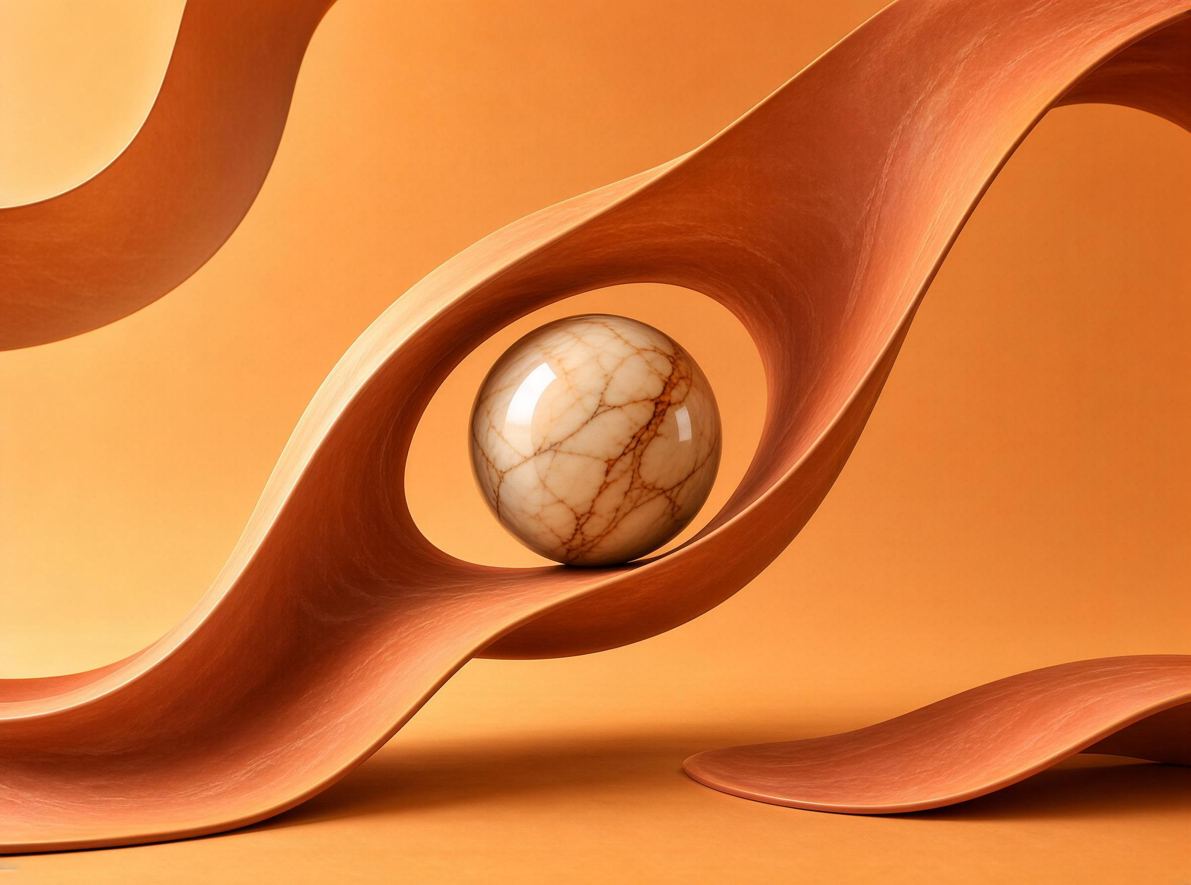 Abstract Marble Sphere