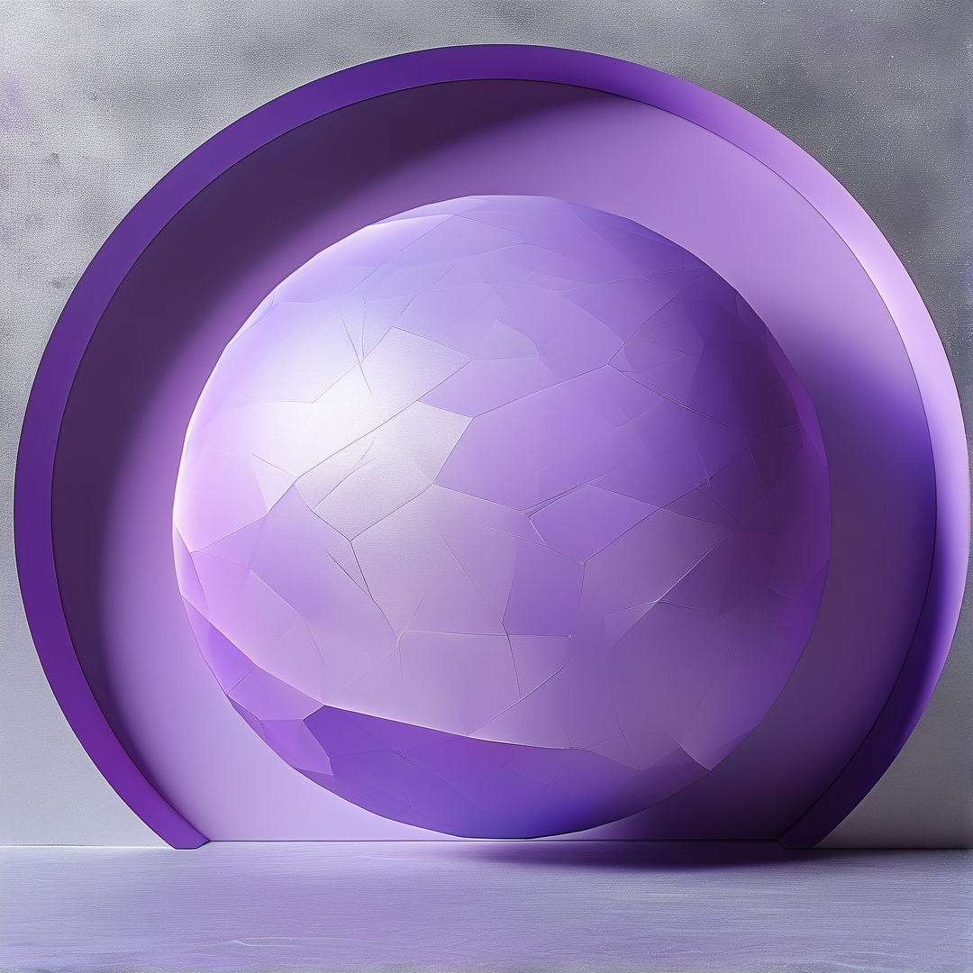 Purple Geometric Sphere