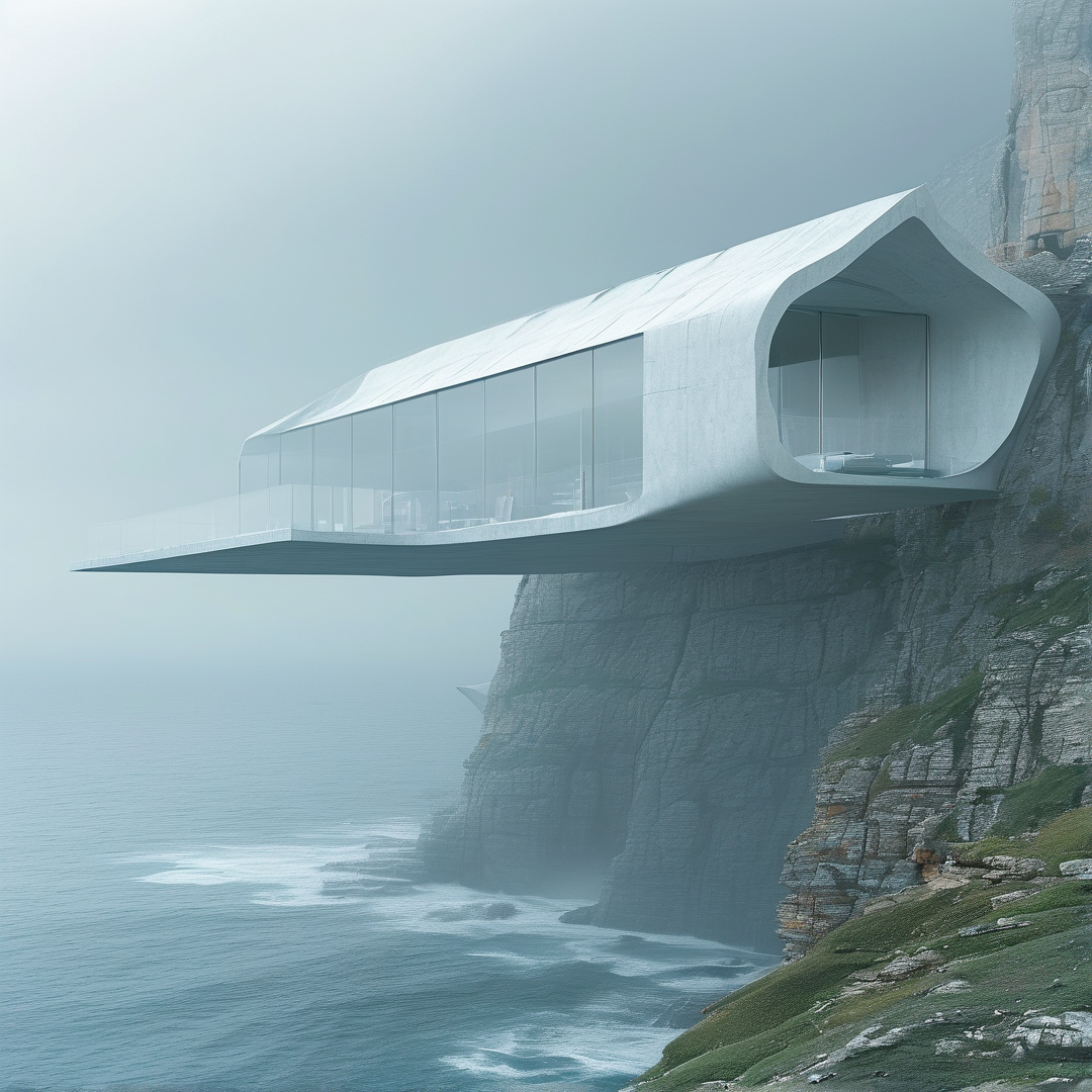 Futuristic Cliffside Villa