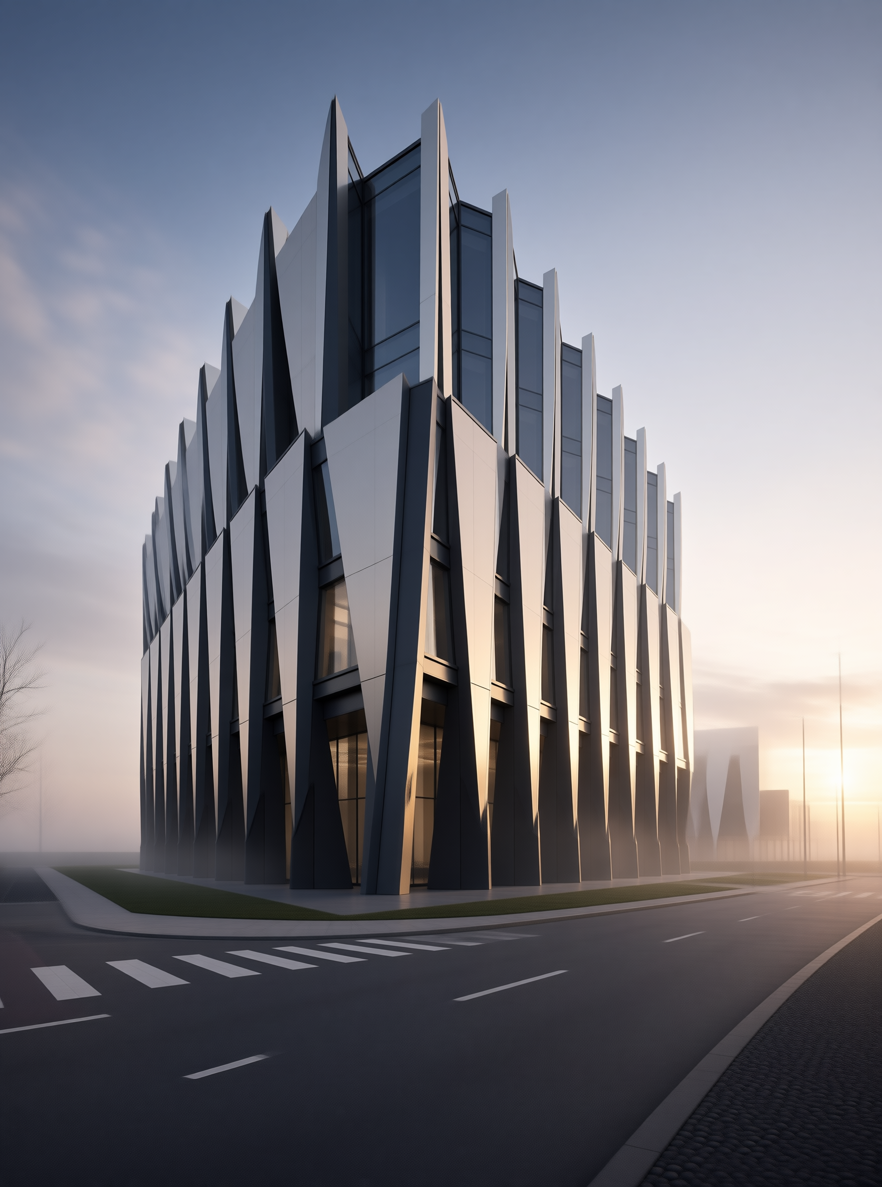 Futuristic Geometric Building
