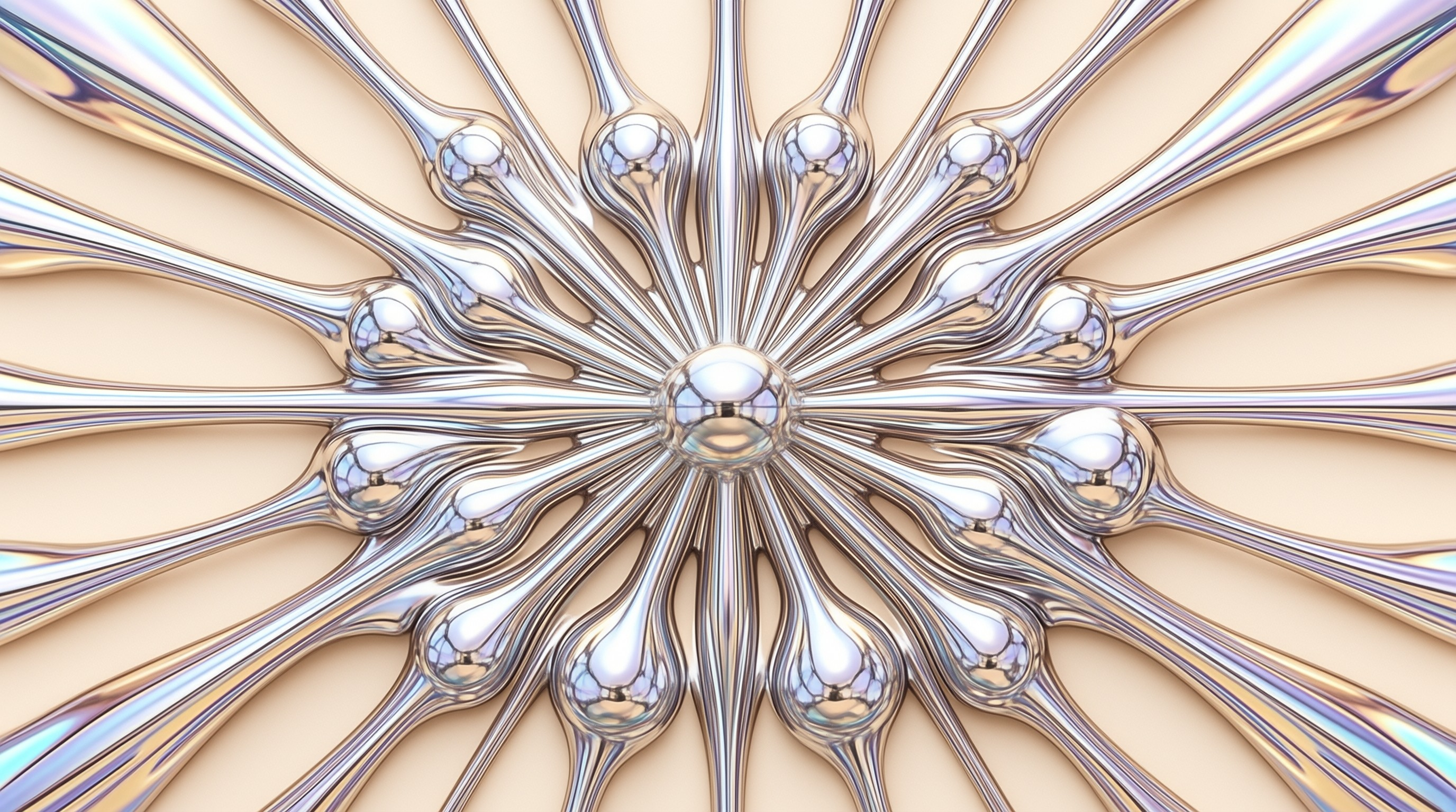 Iridescent Metal Flower
