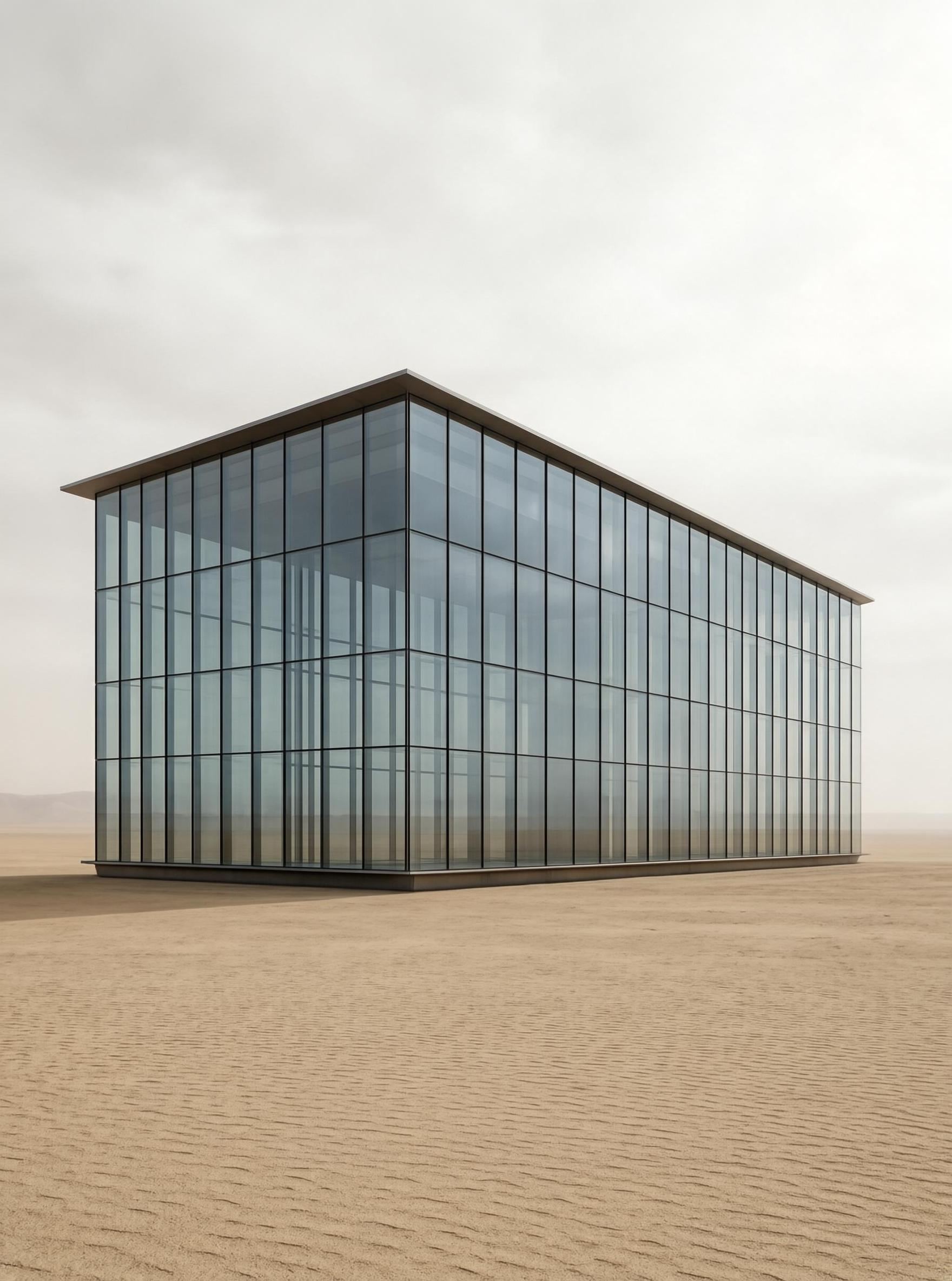 Glass Building in Desert