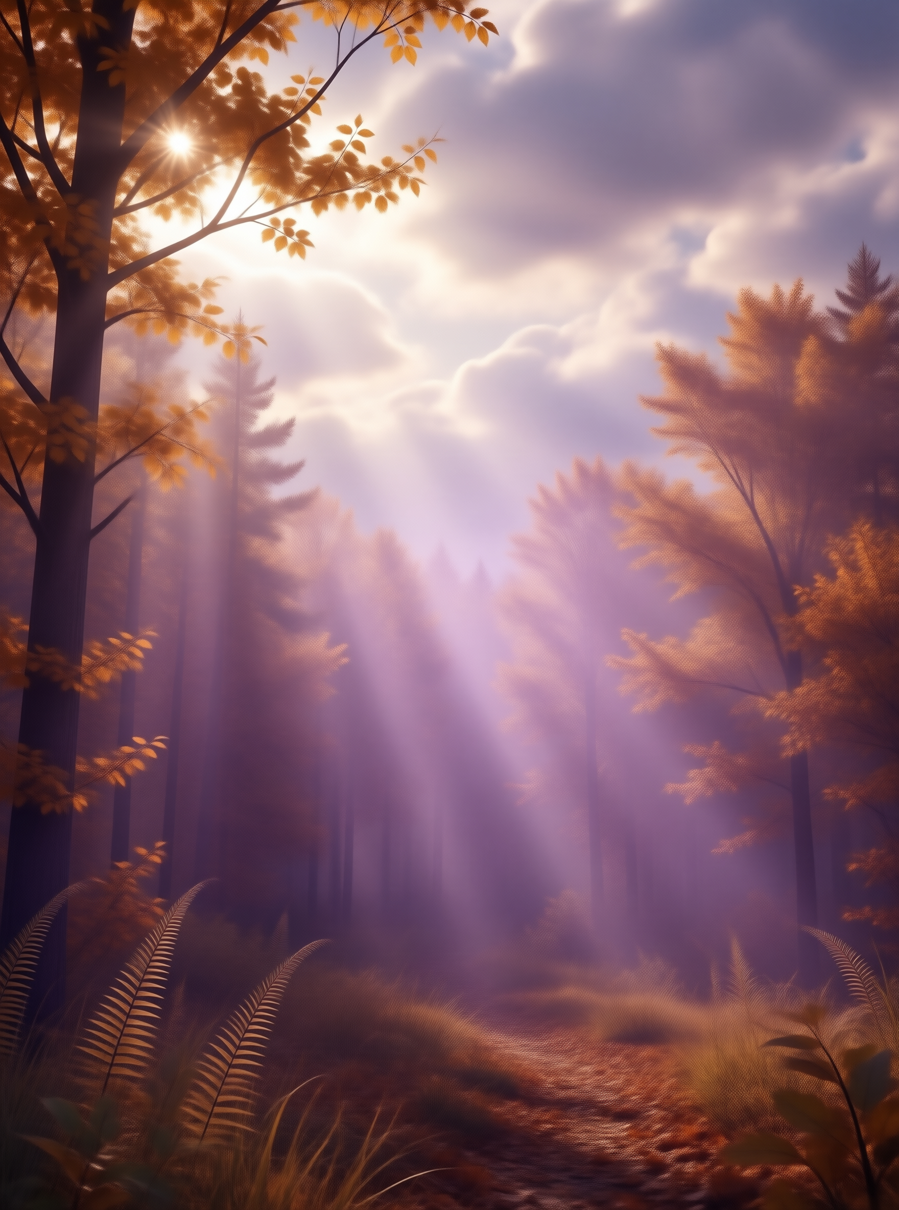 Sunlit Mystical Forest