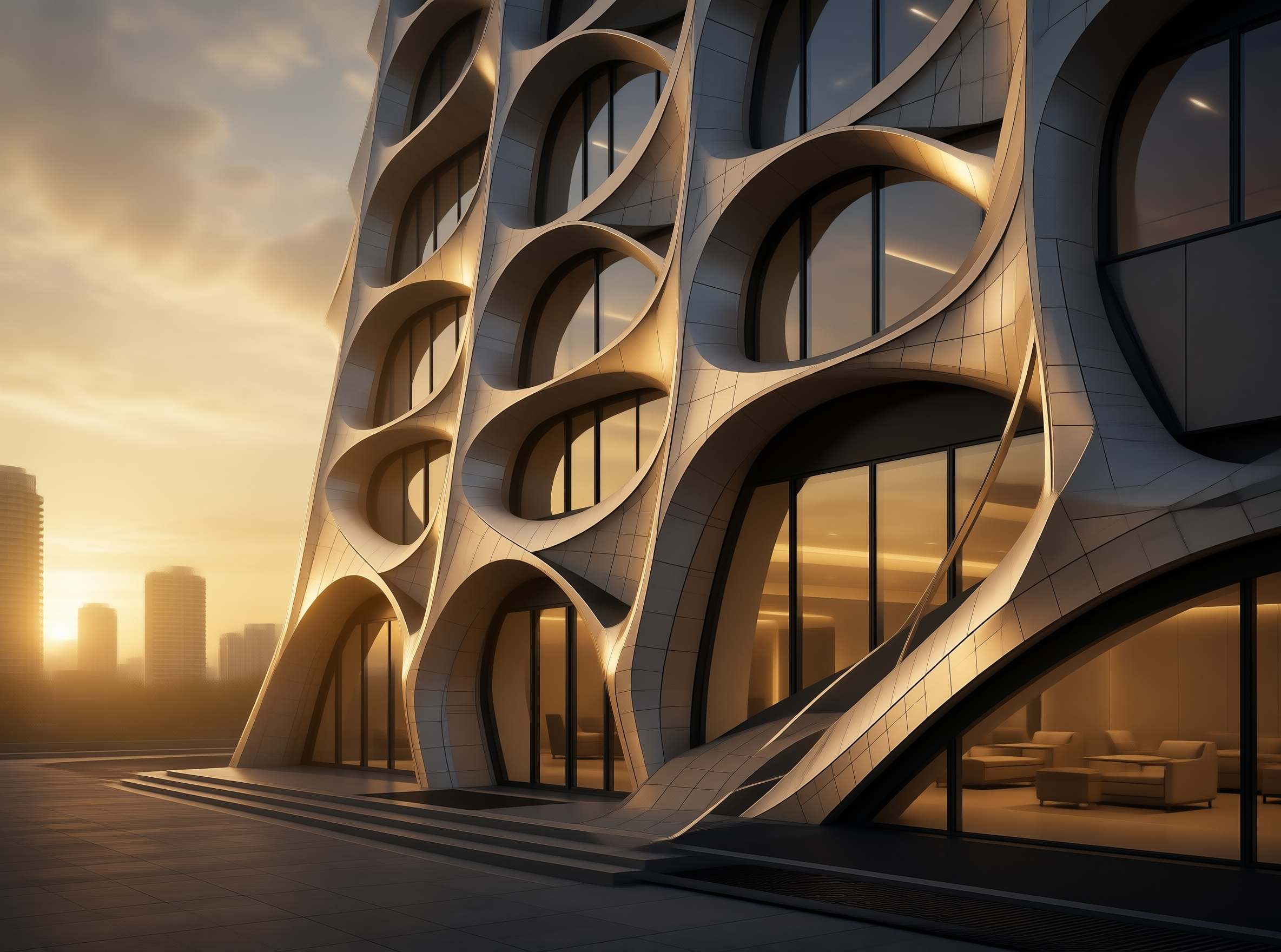 Futuristic Curved Building