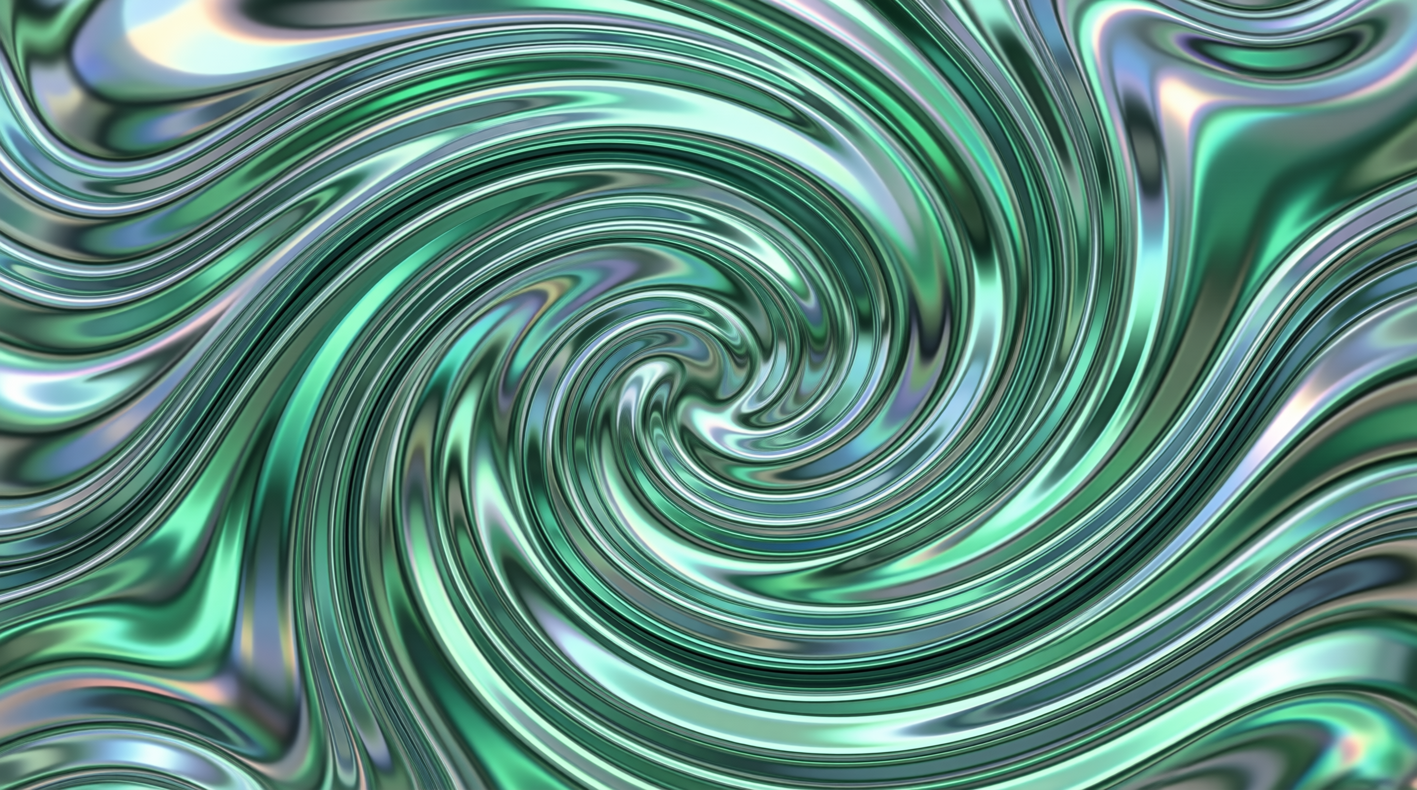 Liquid Chrome Vortex — Iridescent Study