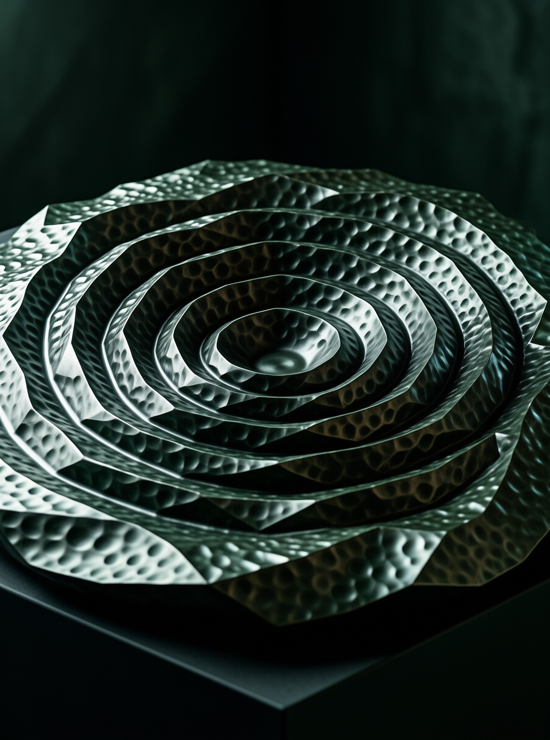 Metallic Spiral Sculpture