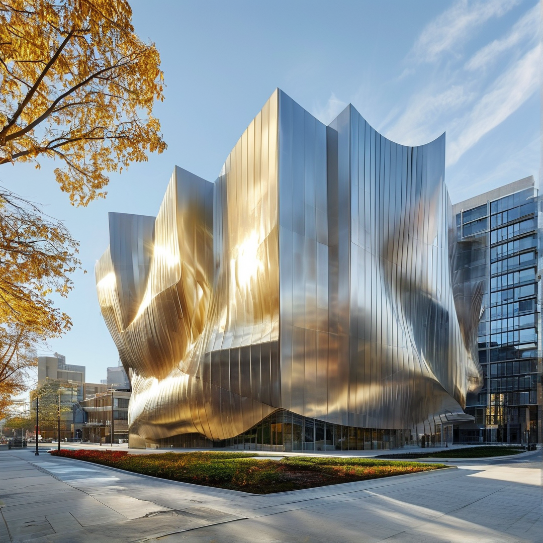 Modern Wavy Metal Building