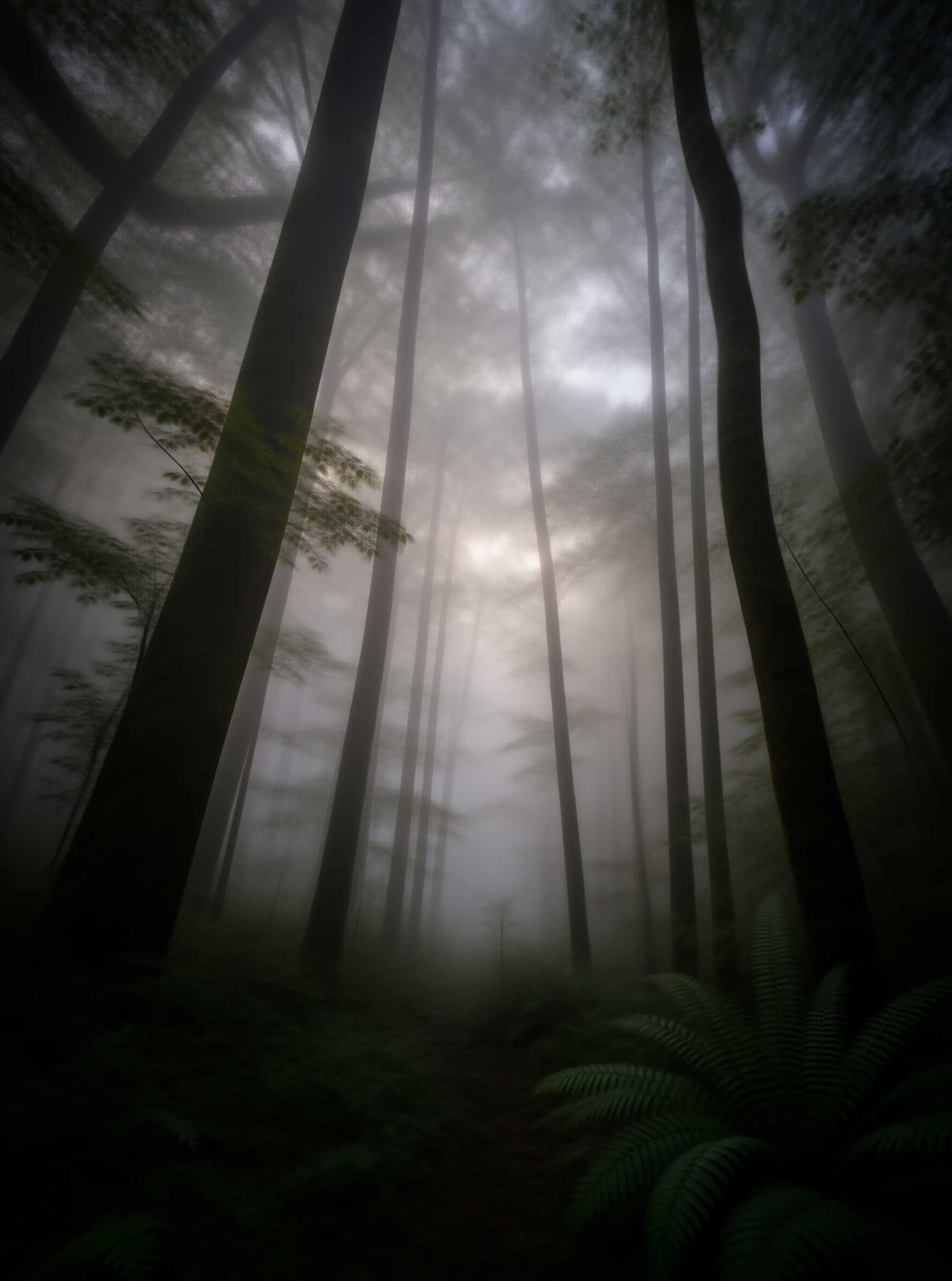 Misty Old Growth Forest