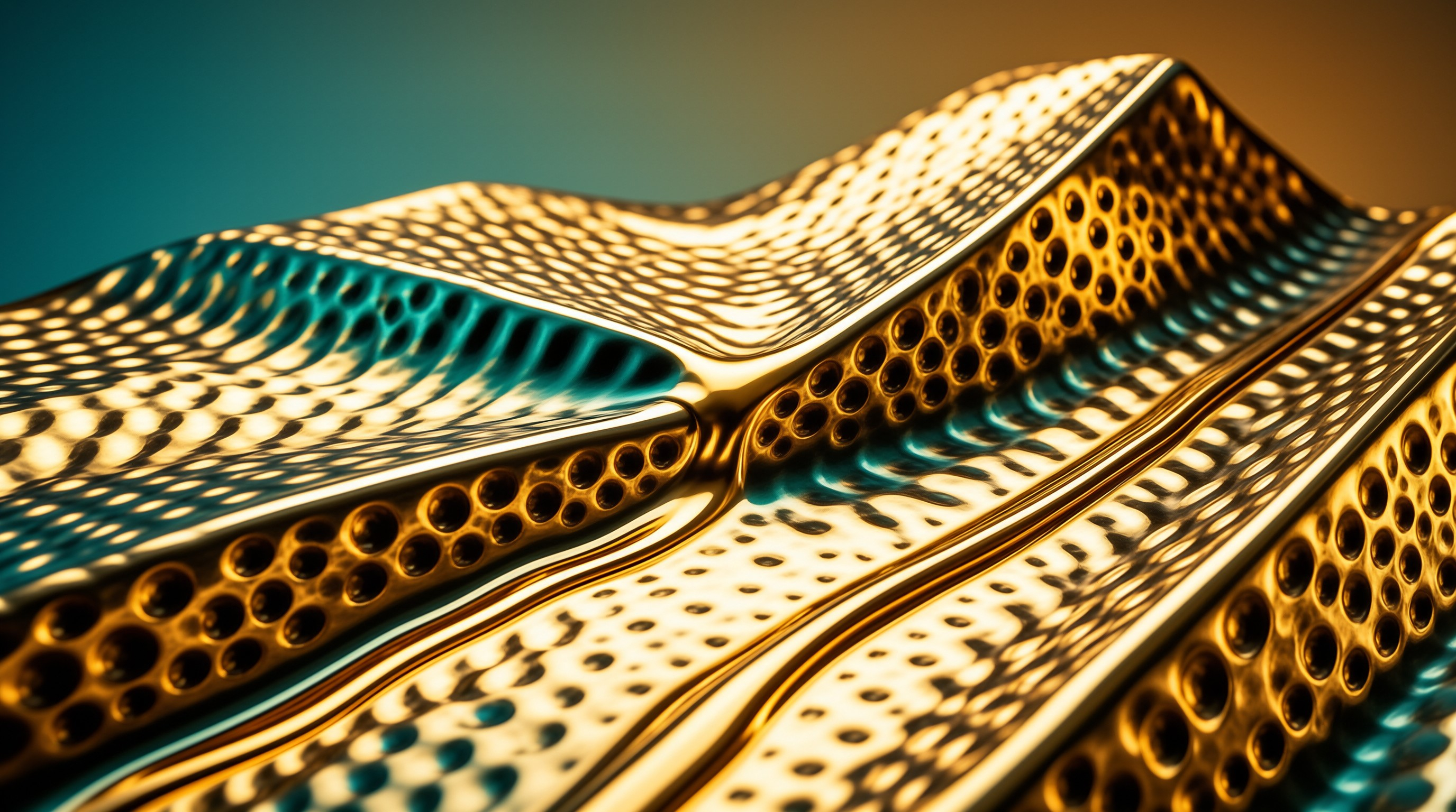 Futuristic Gold Honeycomb