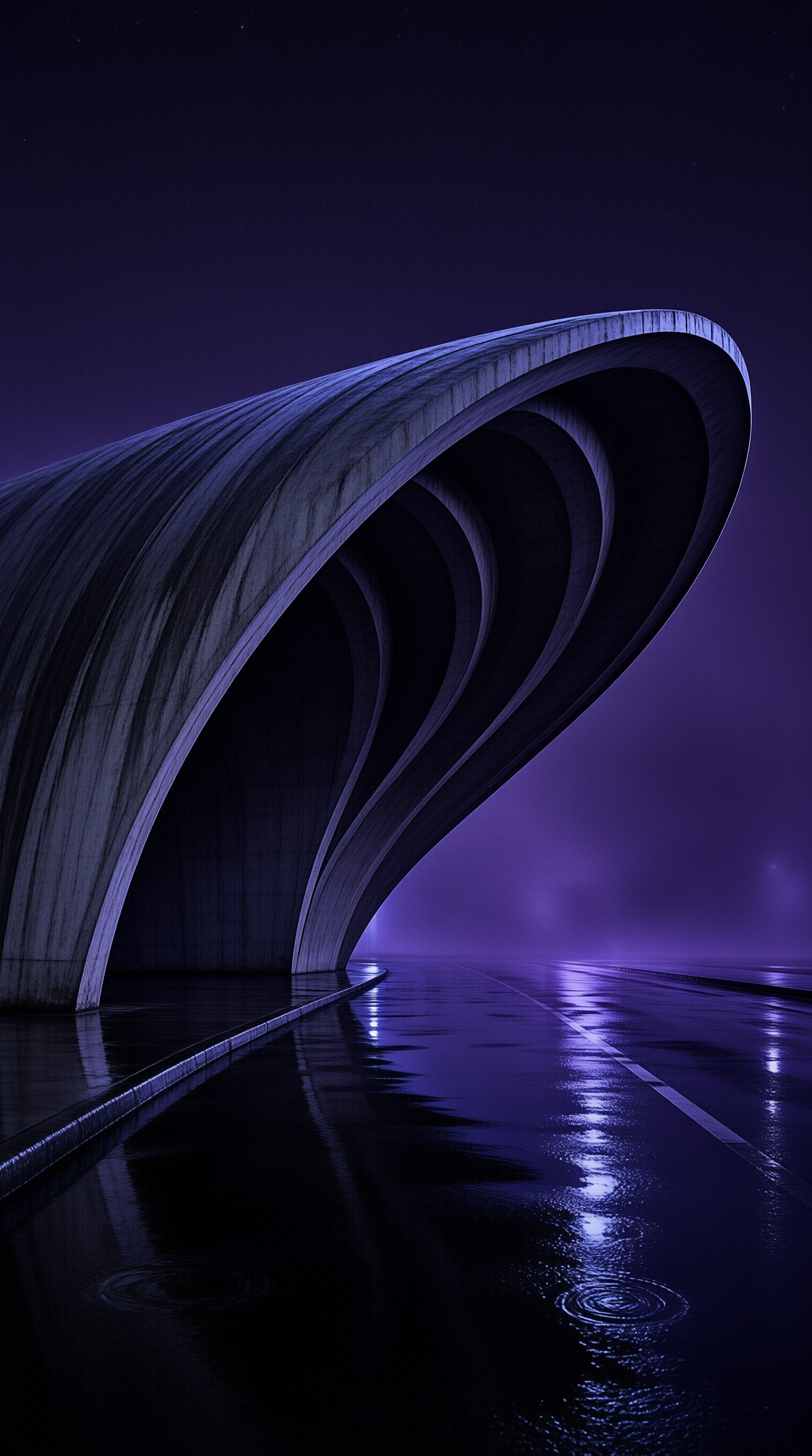 Surreal Purple Wave Structure
