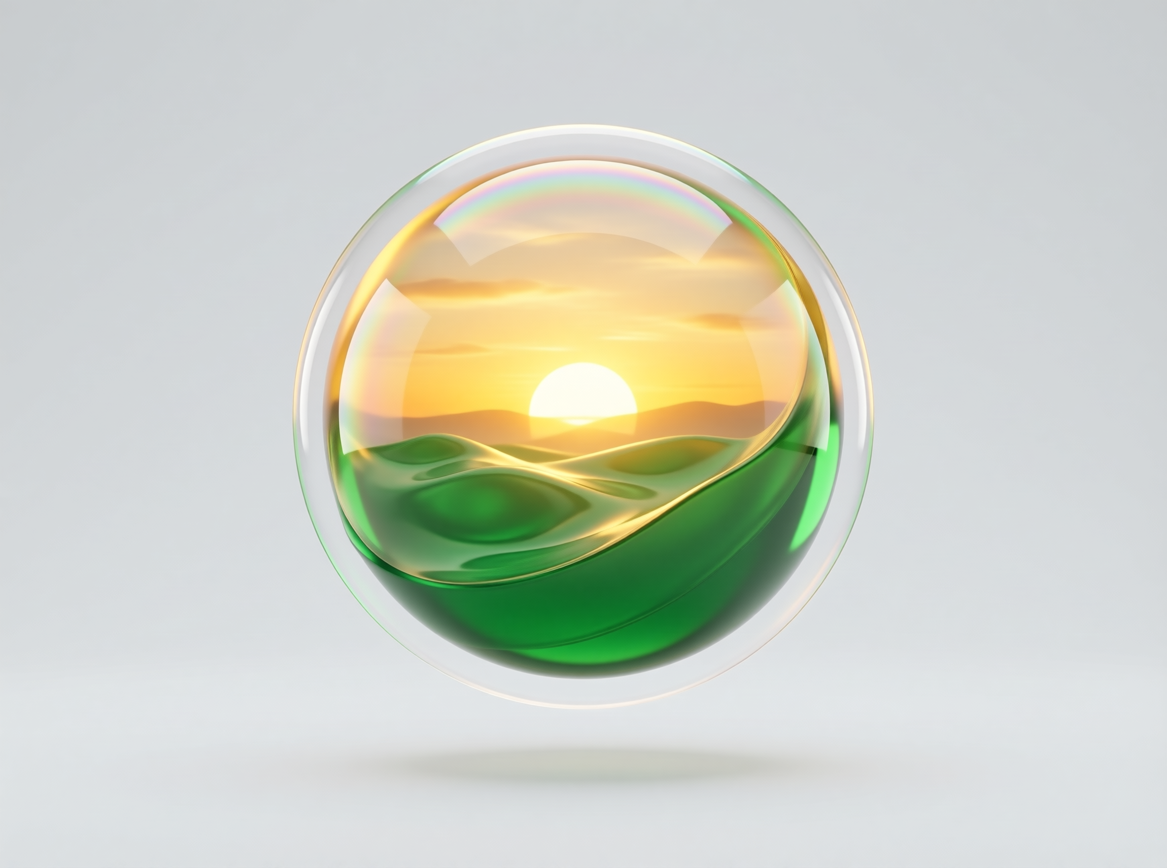 Sunset in a Glass Sphere
