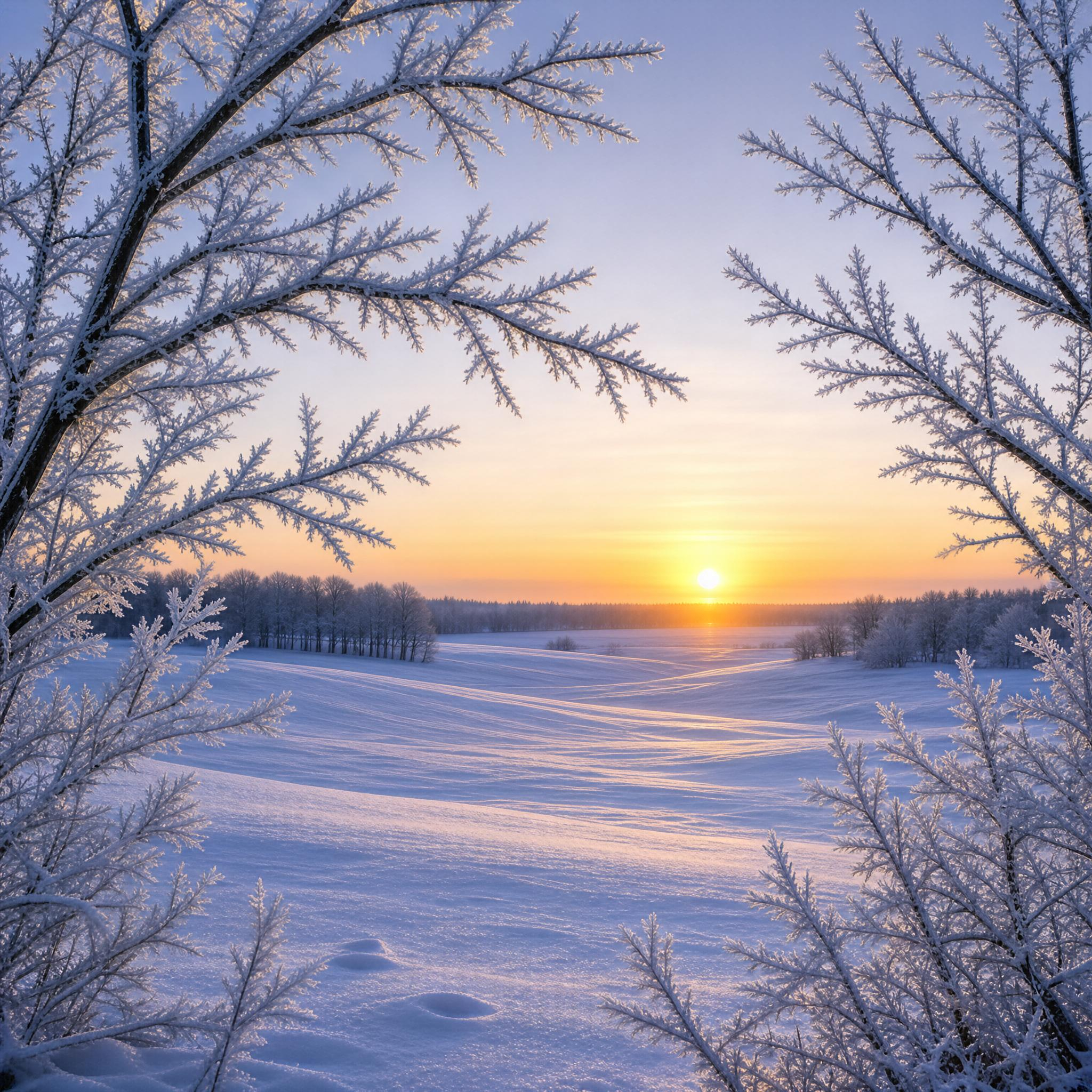 Winter Sunrise Landscape