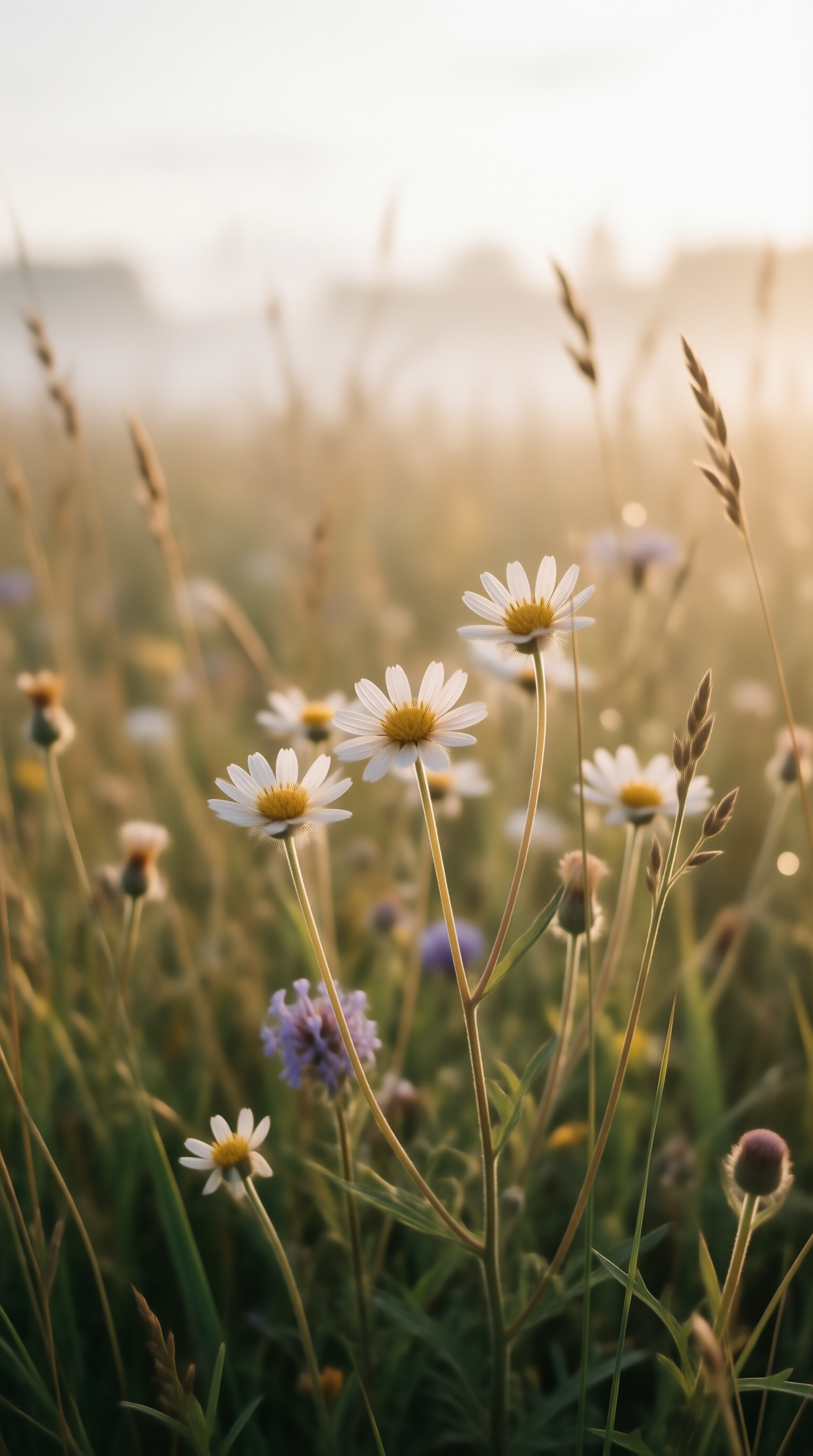 Delicate Daisies at Dawn