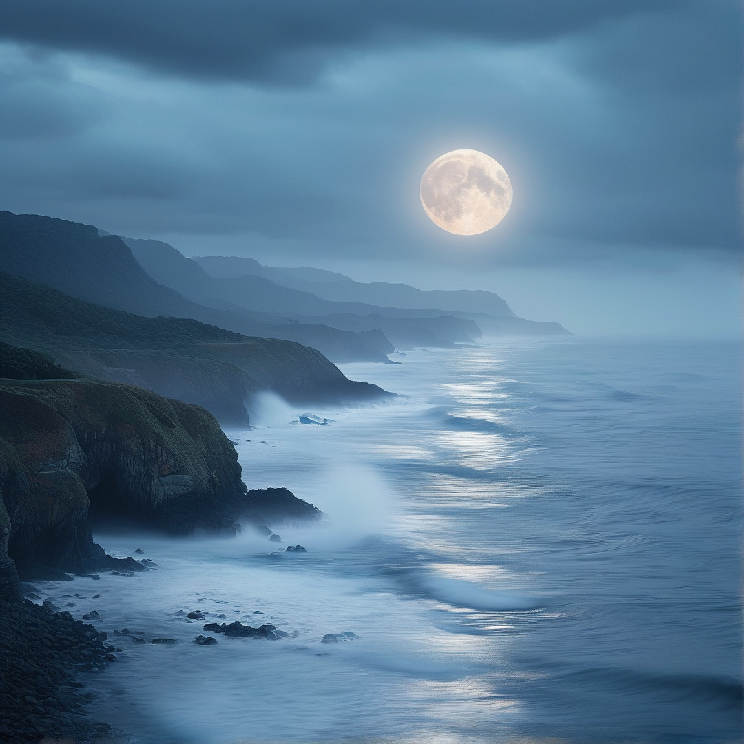 Moonlit Coastal Night