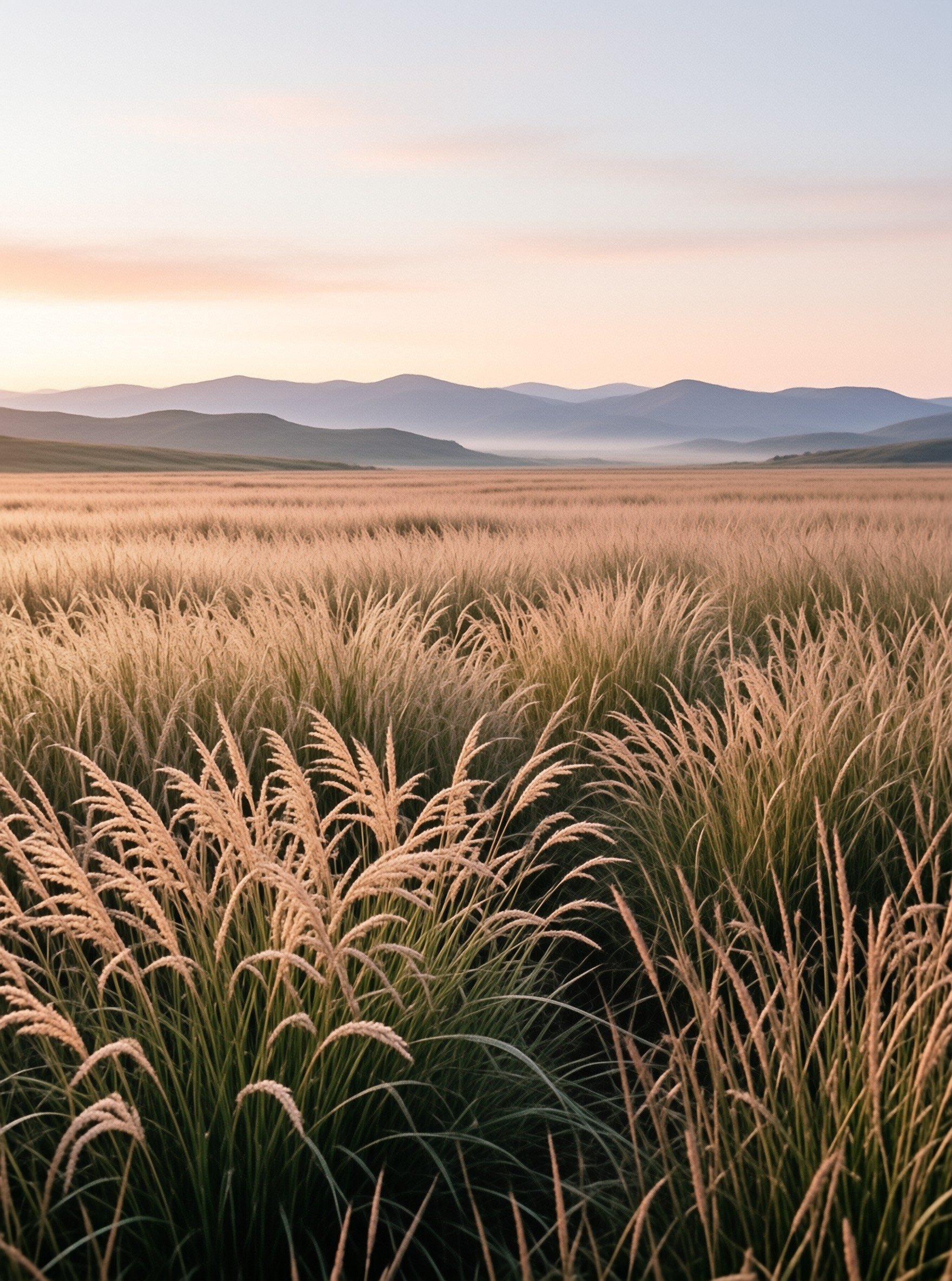 Golden Grass Field at Sunset