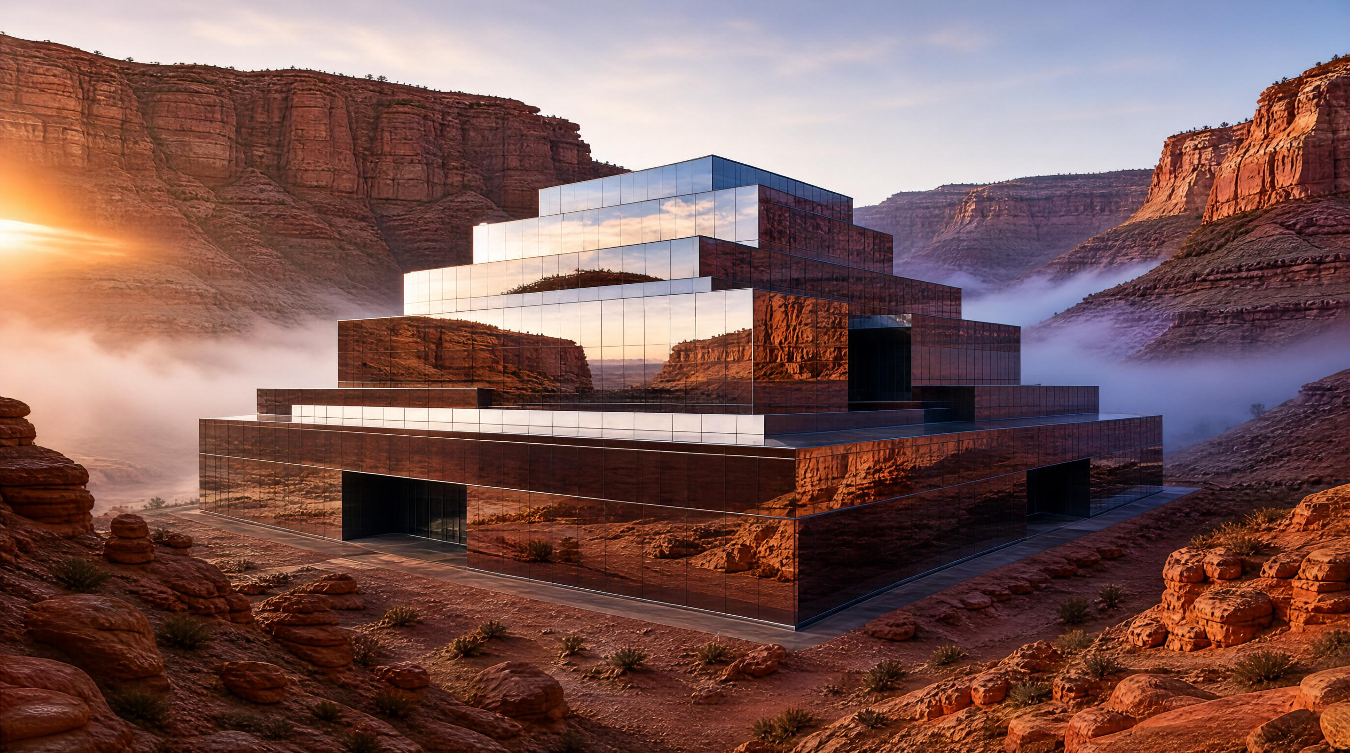 Modern Pyramid in Red Rock Canyon