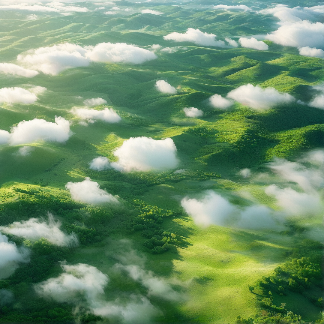 Cloudy Green Rolling Hills