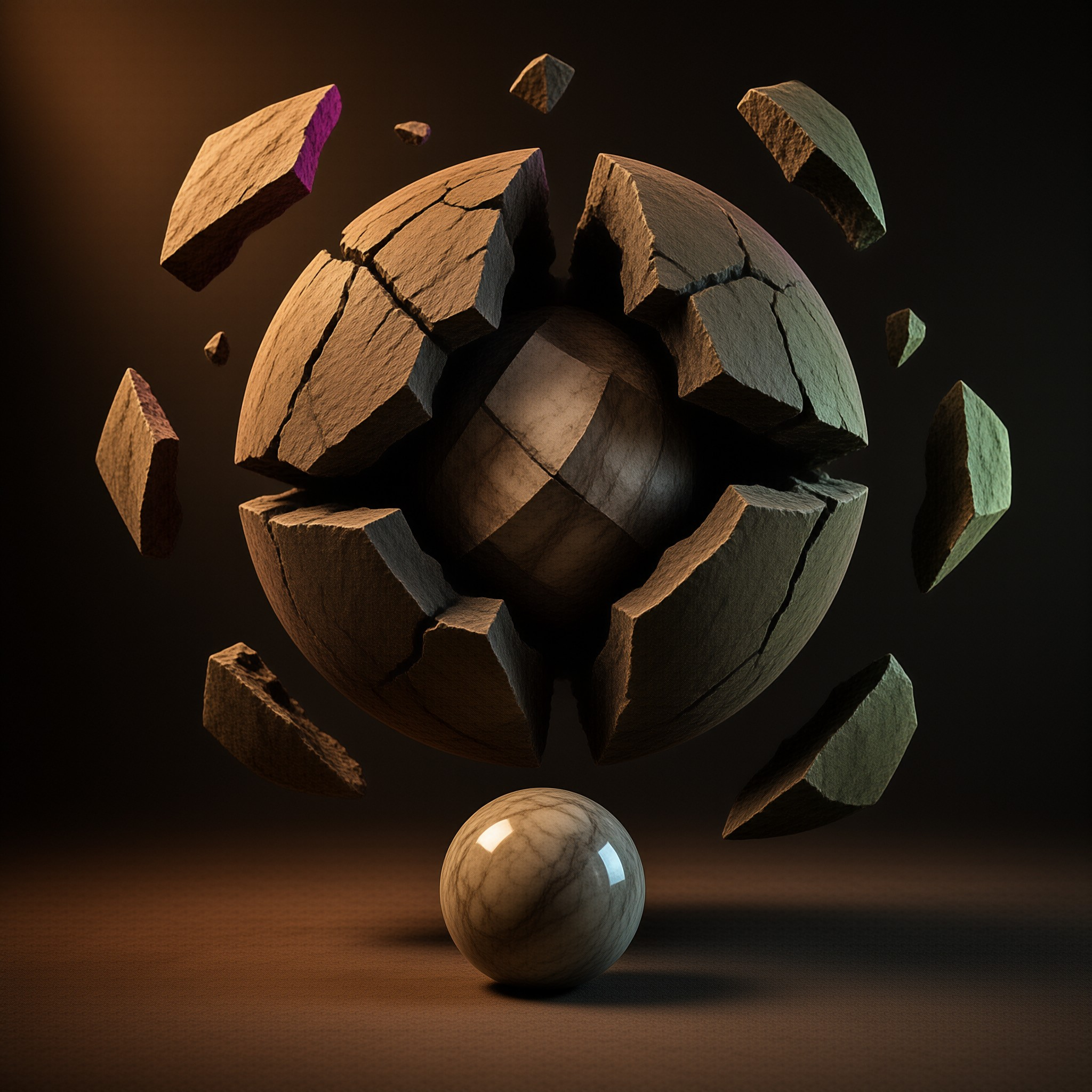 Exploding Stone Sphere