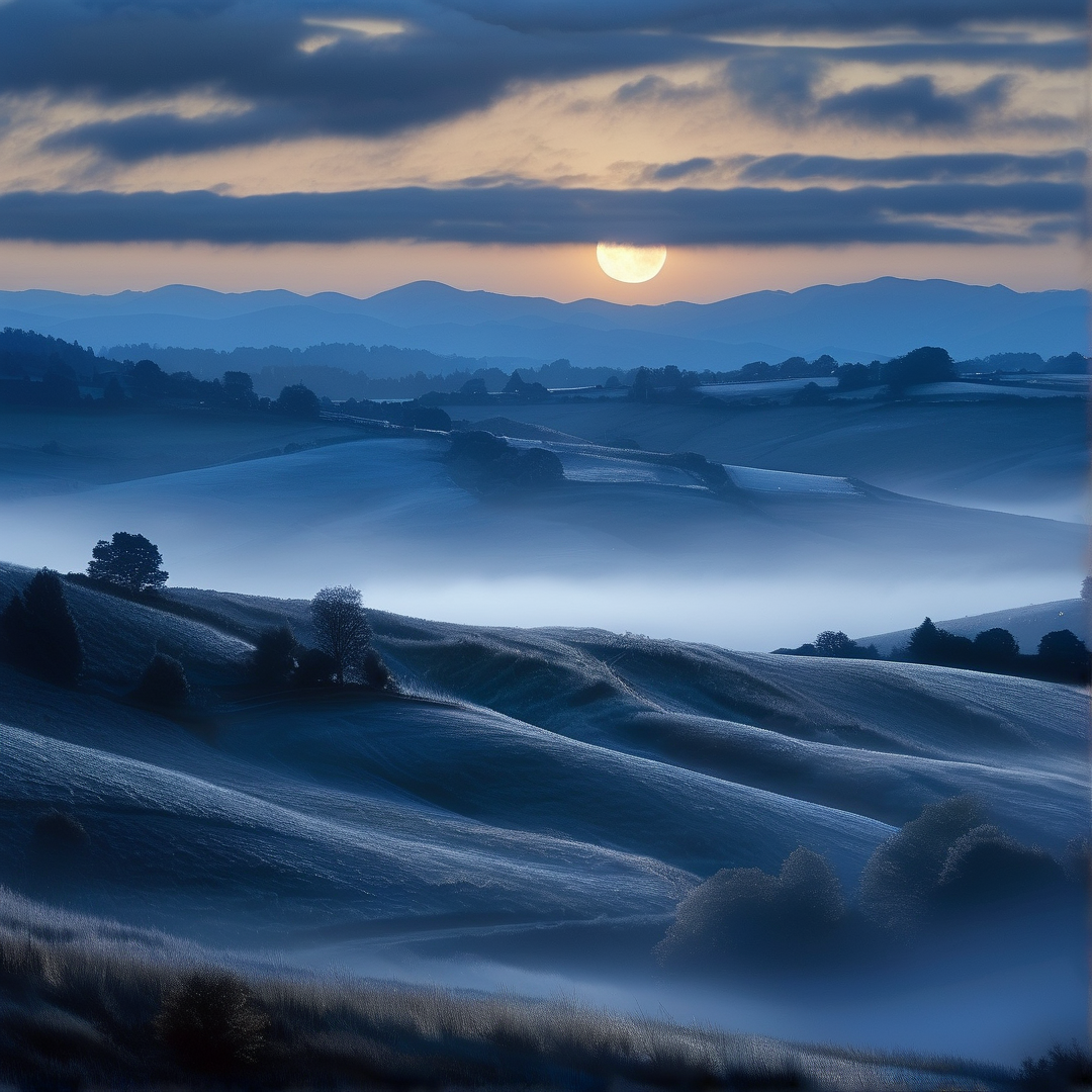 Misty Hills at Sunrise