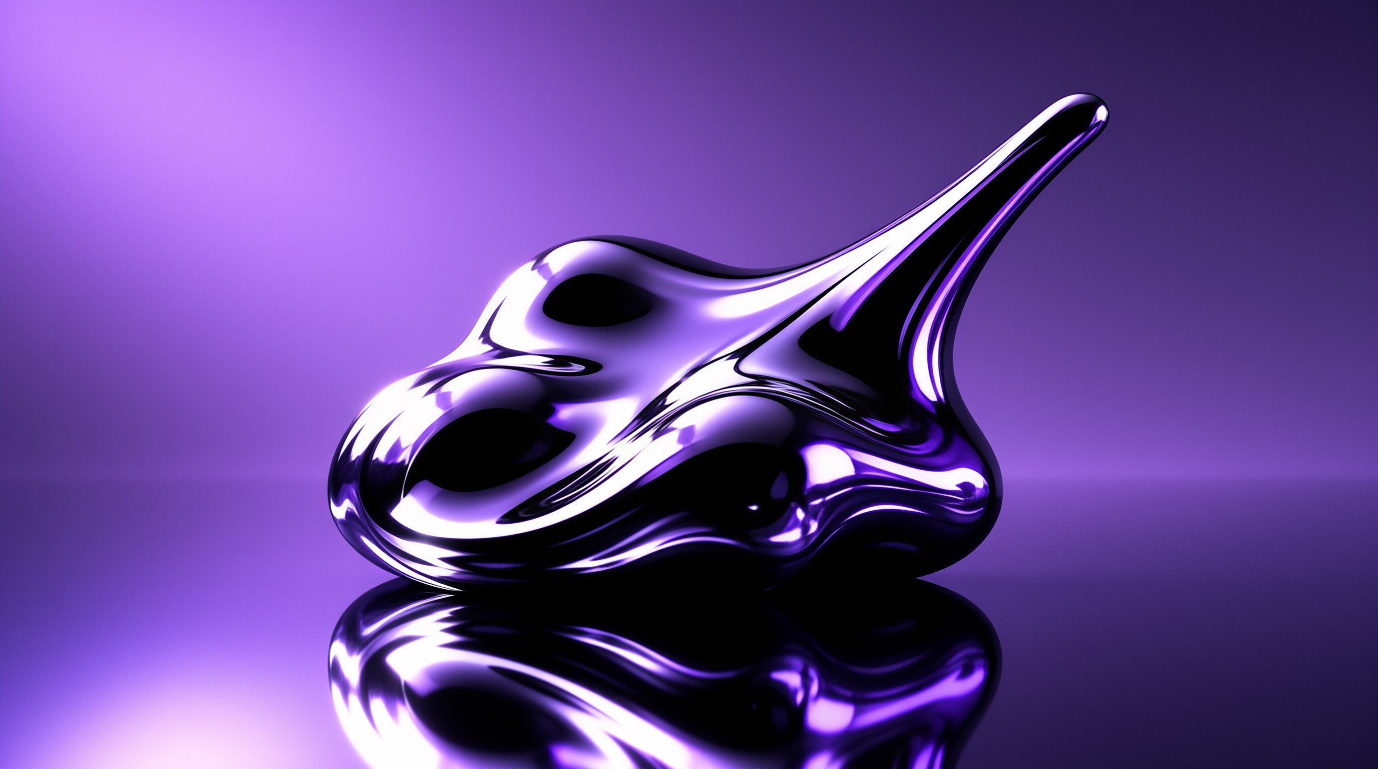 Sleek Liquid Metal Form