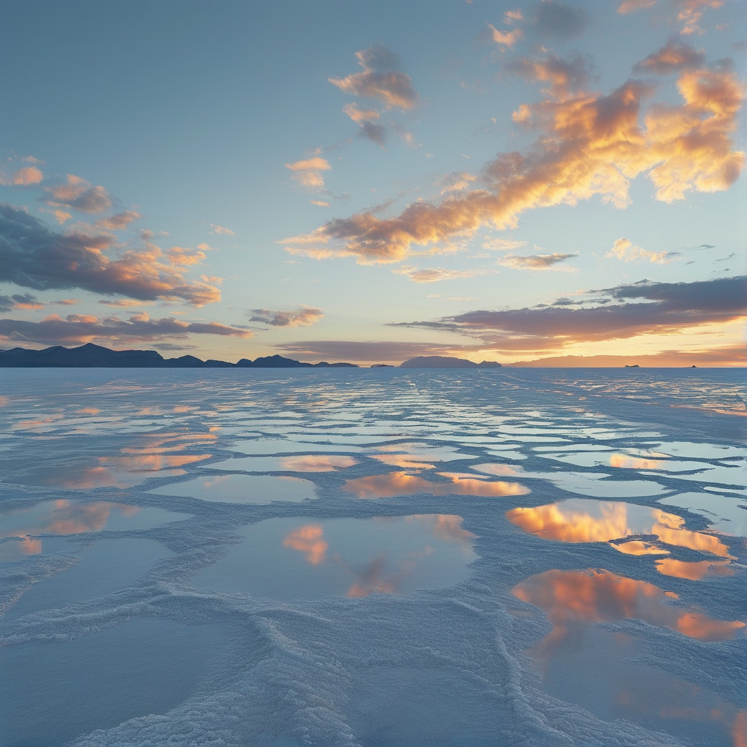 Salt Flat Sunset Reflections