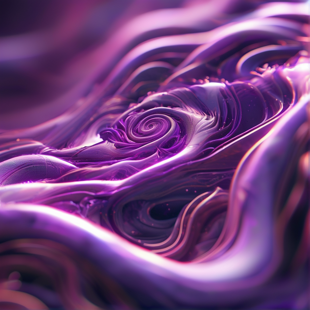 Glossy Purple Flow Art
