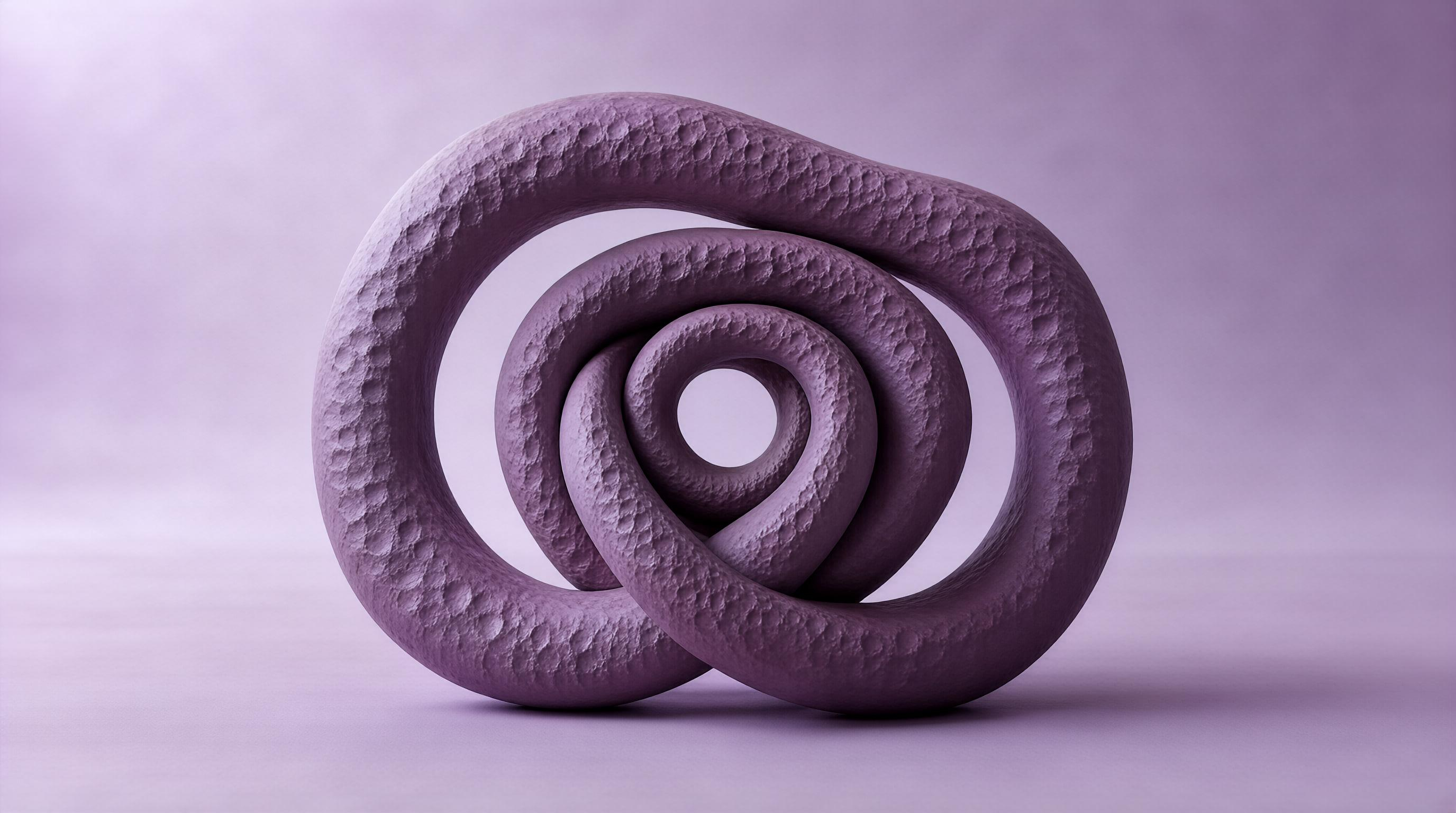 Textured Purple Spiral Loop