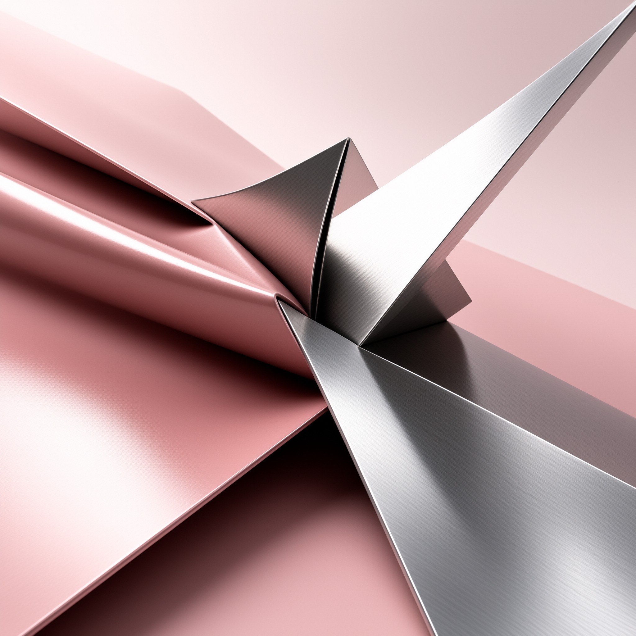 Pink and Silver Geometry