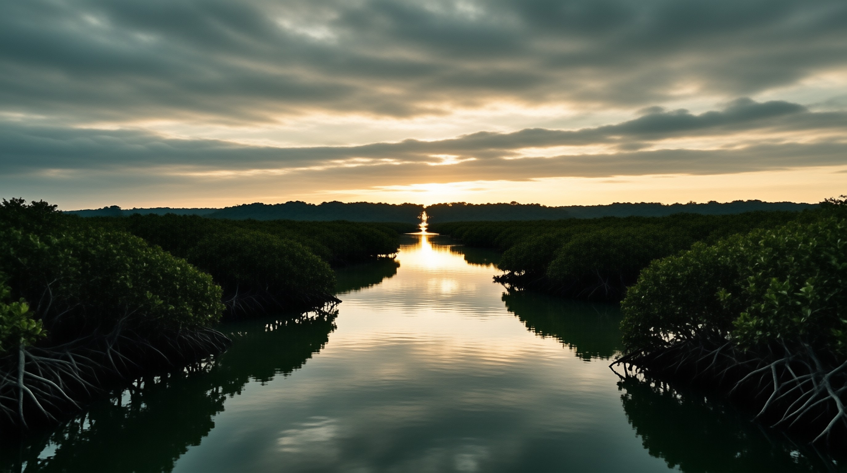 Sunset Over Mangroves