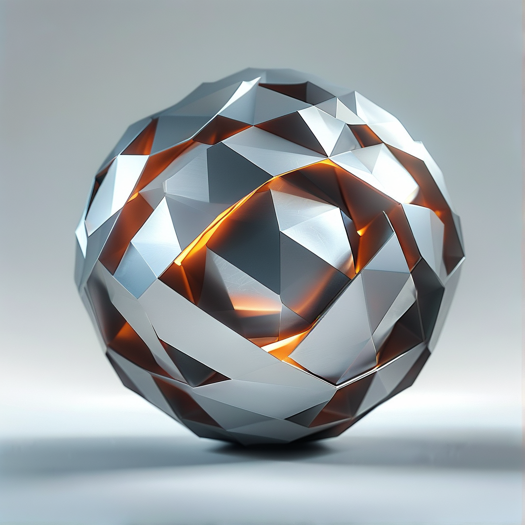 Faceted Metallic Sphere