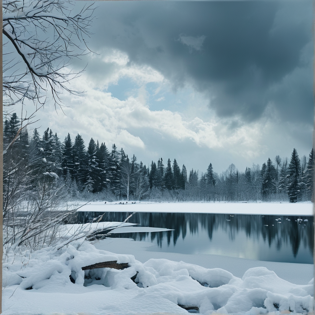 Winter Landscape with Forest