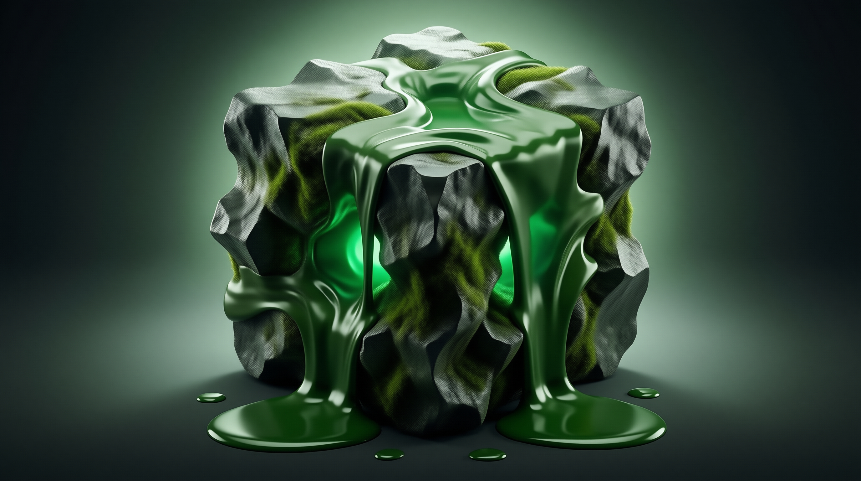 Melting Green Cube
