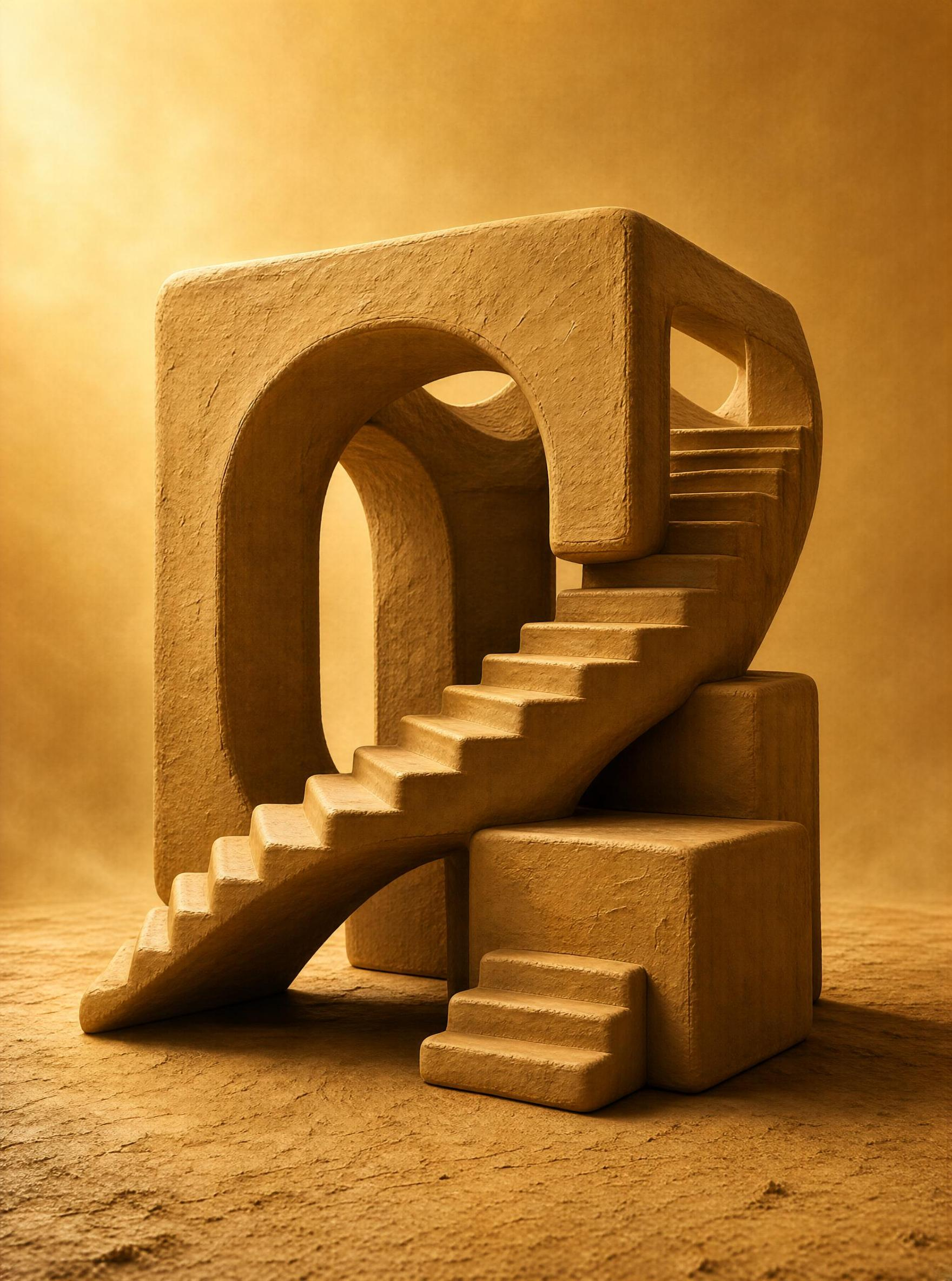 Abstract Terracotta Sculpture