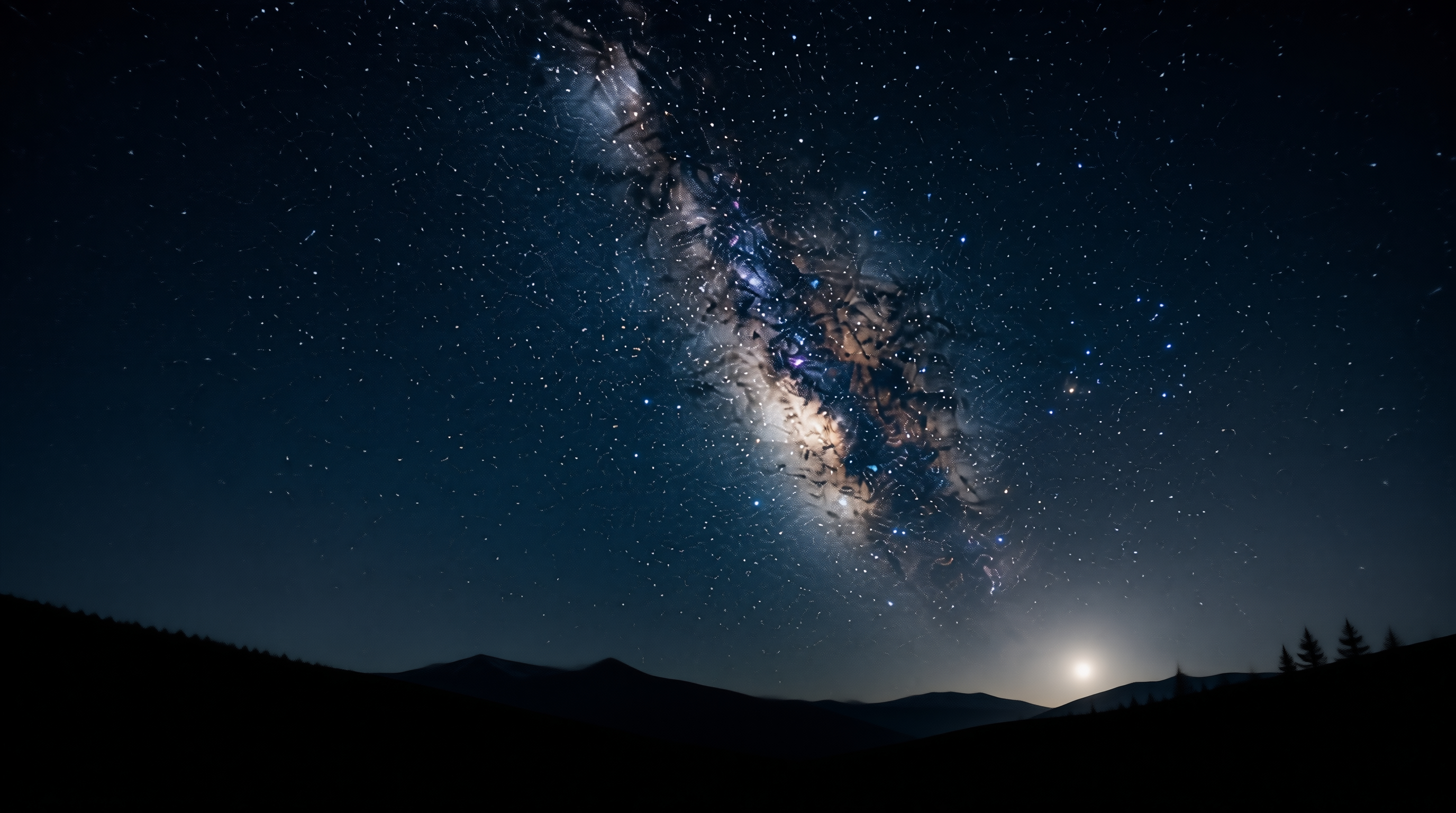 Milky Way Over Mountains