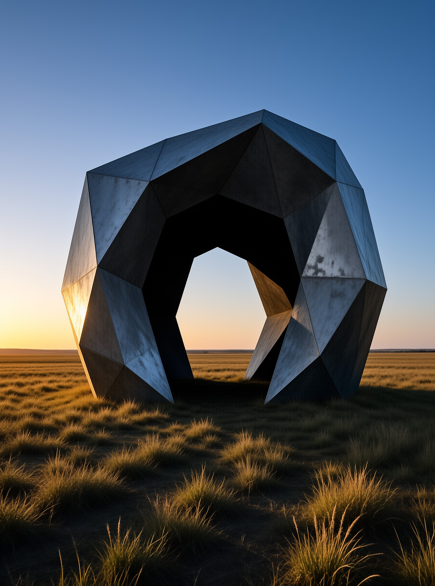 Geometric Metal Sculpture