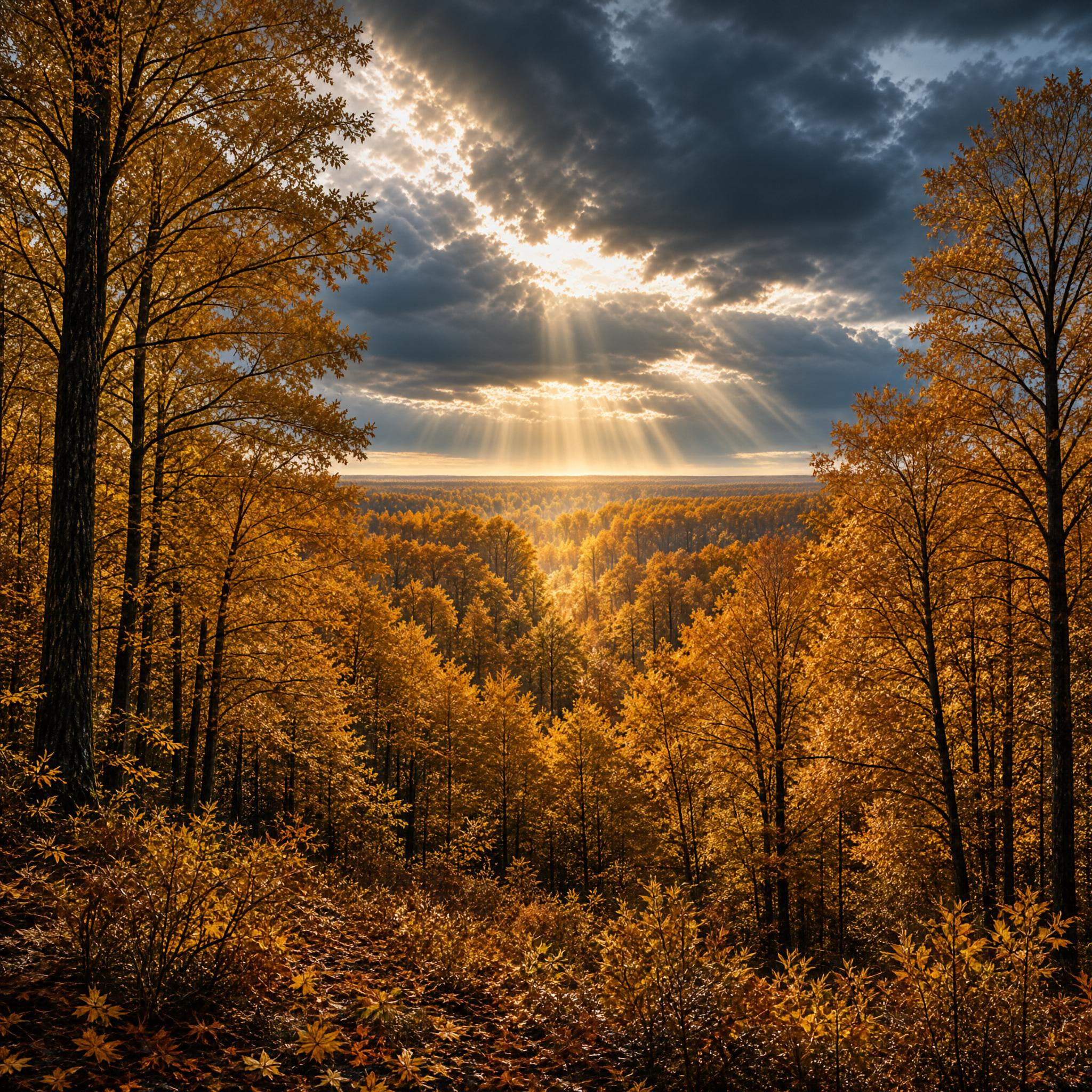 Golden Autumn Forest