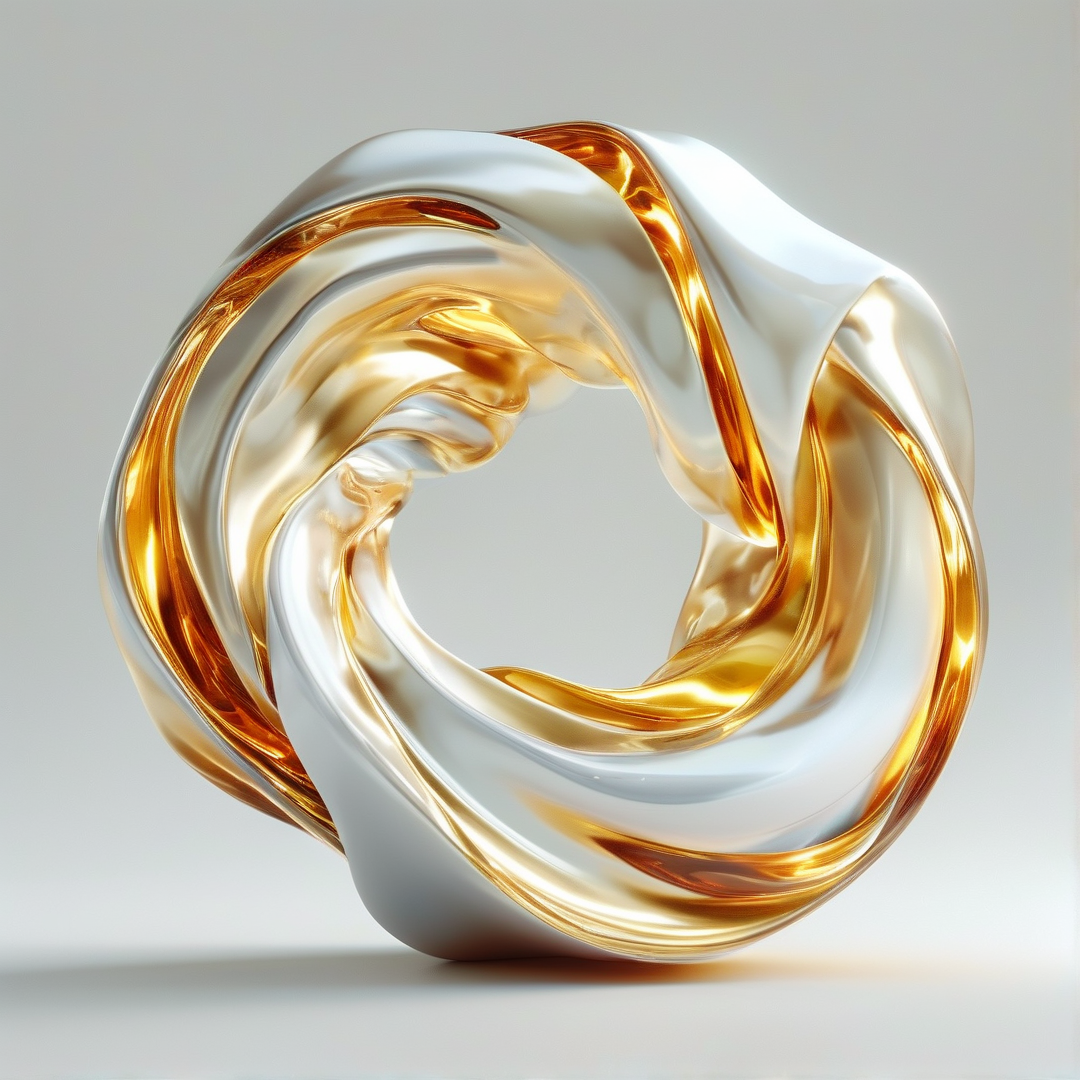 Liquid Metal Abstract Sculpture