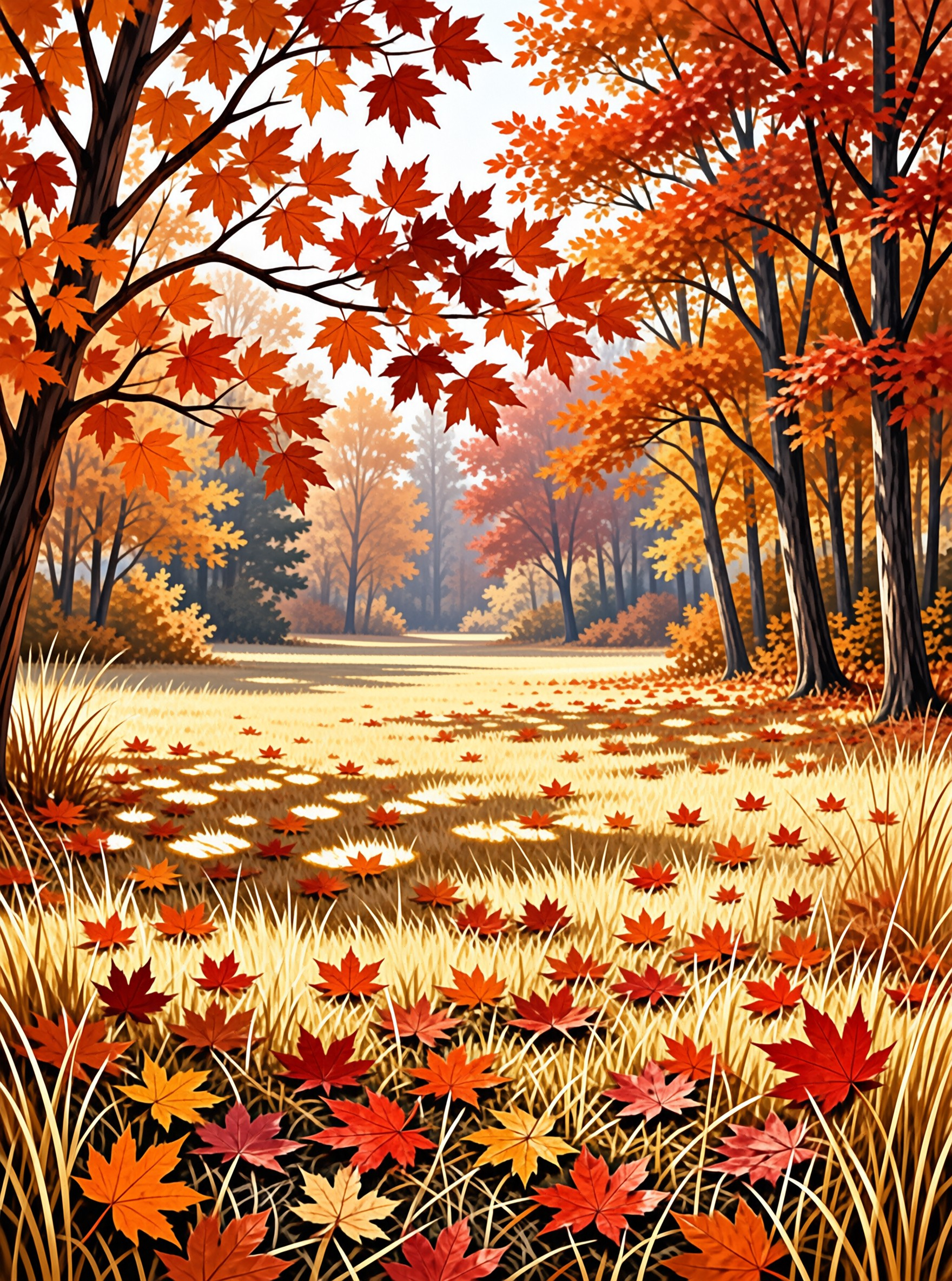 Golden Autumn Forest Trail