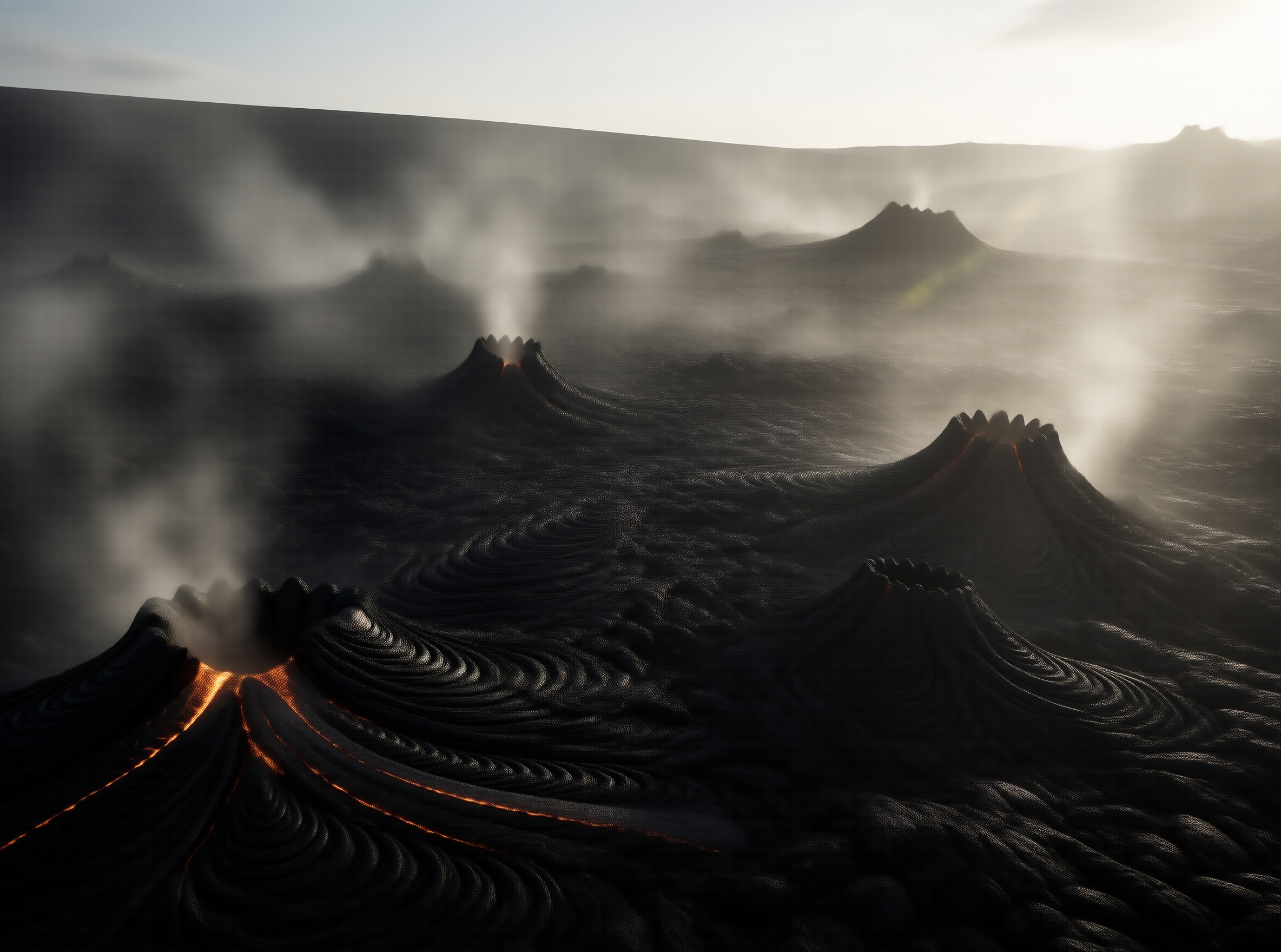 Surreal Volcanic Landscape
