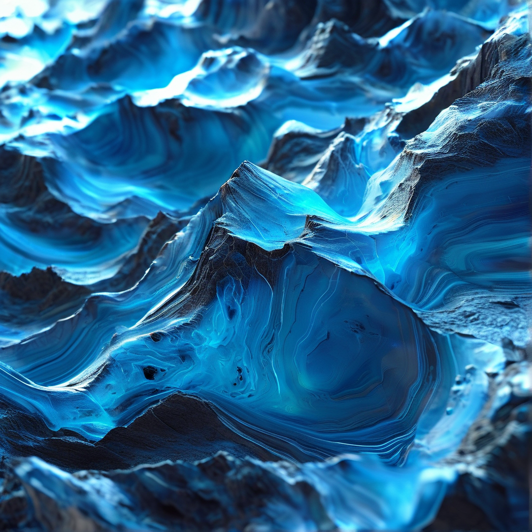 Abstract Blue Fluid Texture