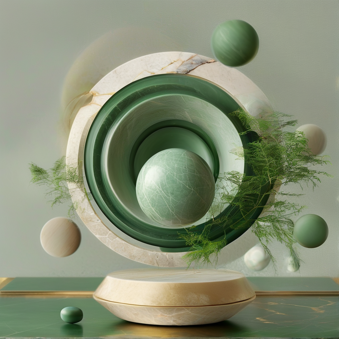 Surreal Green Sculpture